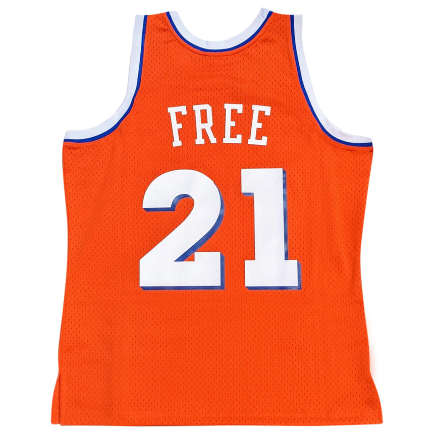 Men's Cleveland Cavaliers World B. Free Orange 1984-85 Hardwood Classics Swingman Jersey