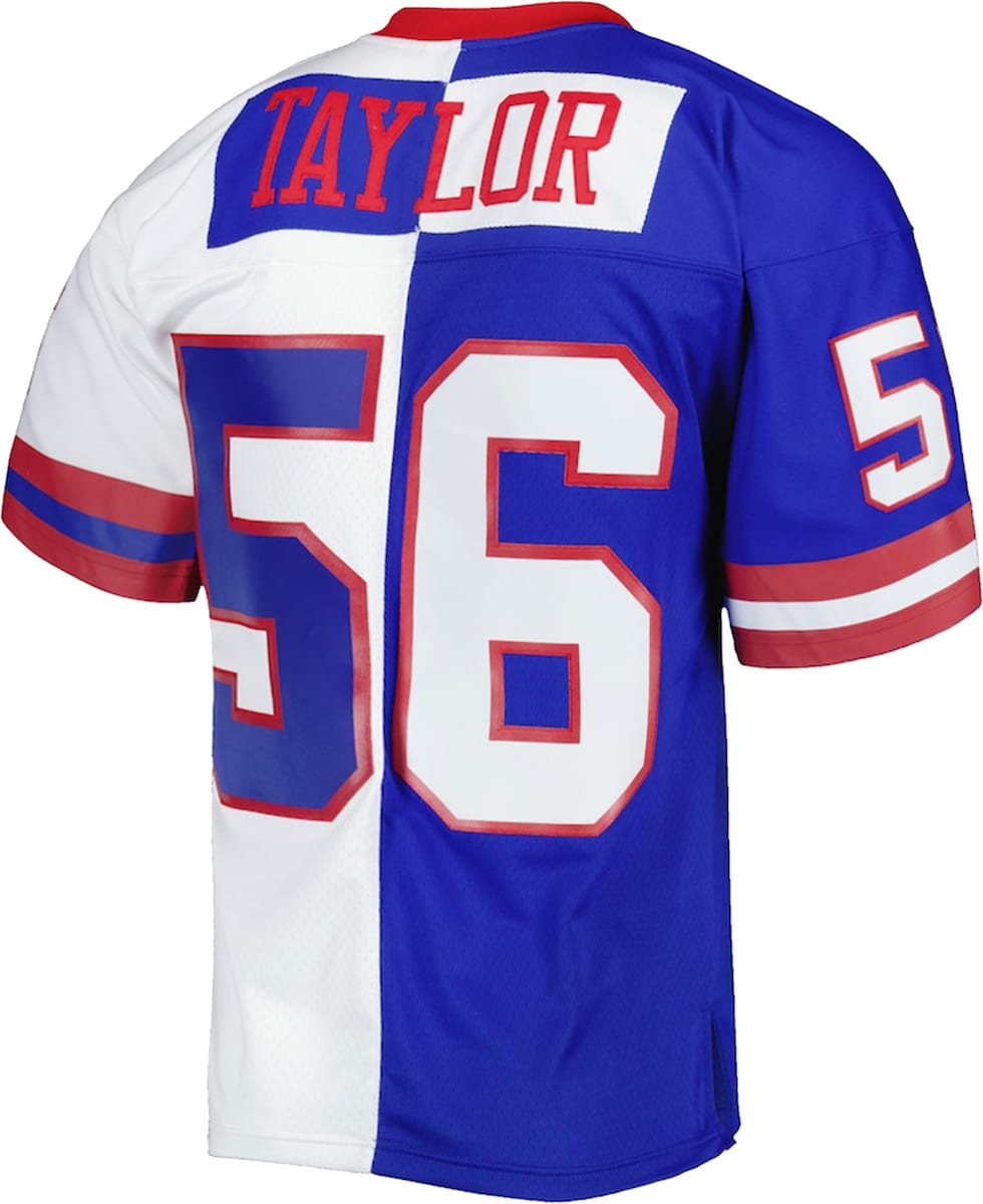 Men's Lawrence Taylor Mitchell & Ness Giants 1986 Split Legacy Replica Jersey - Blue