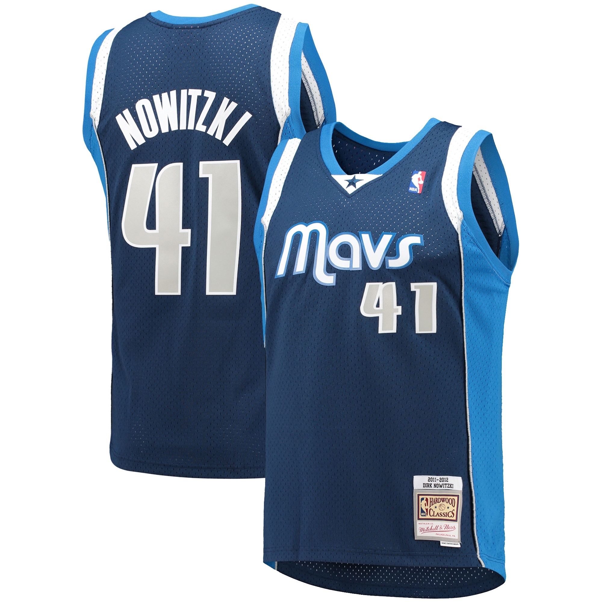 Dirk Nowitzki Dallas Mavericks Mitchell & Ness Hardwood Classics Swingman Jersey - Navy