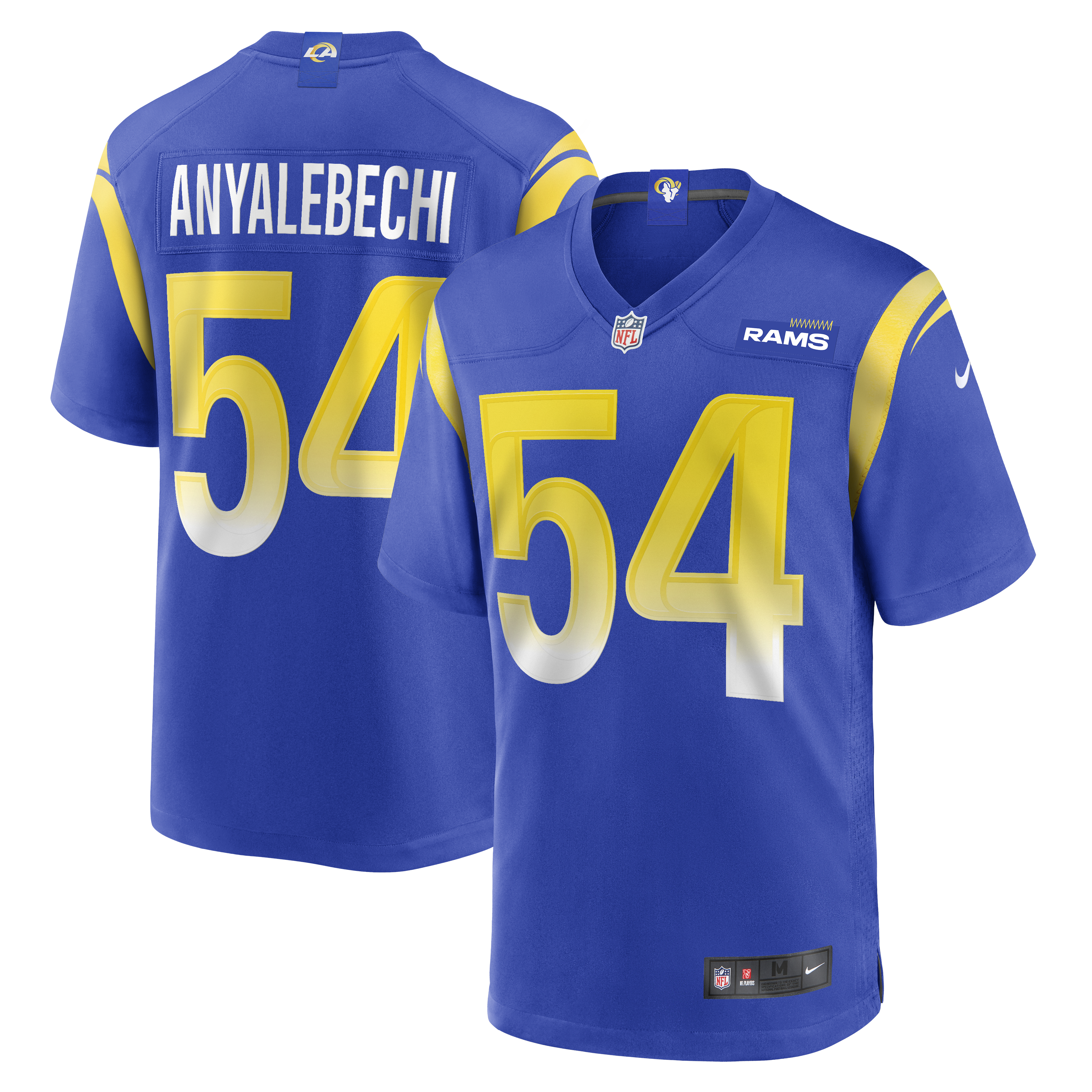 Kelechi Anyalebechi Los Angeles Rams Nike  Game Jersey - Royal