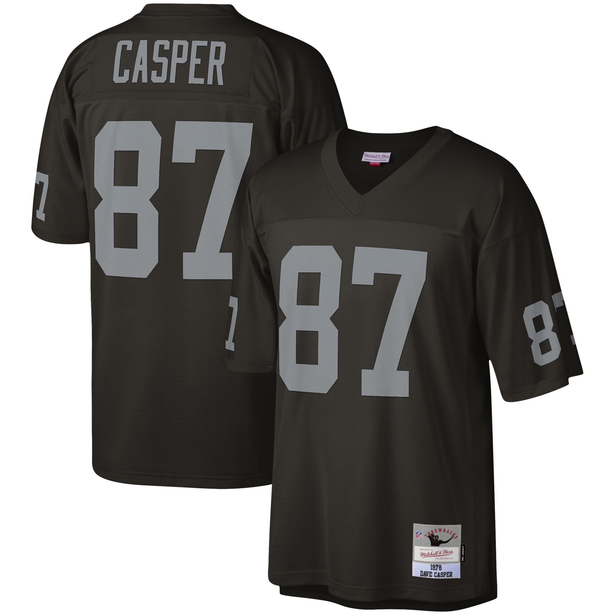 Dave Casper Las Vegas Raiders Mitchell & Ness 1976 Legacy Replica Jersey - Black