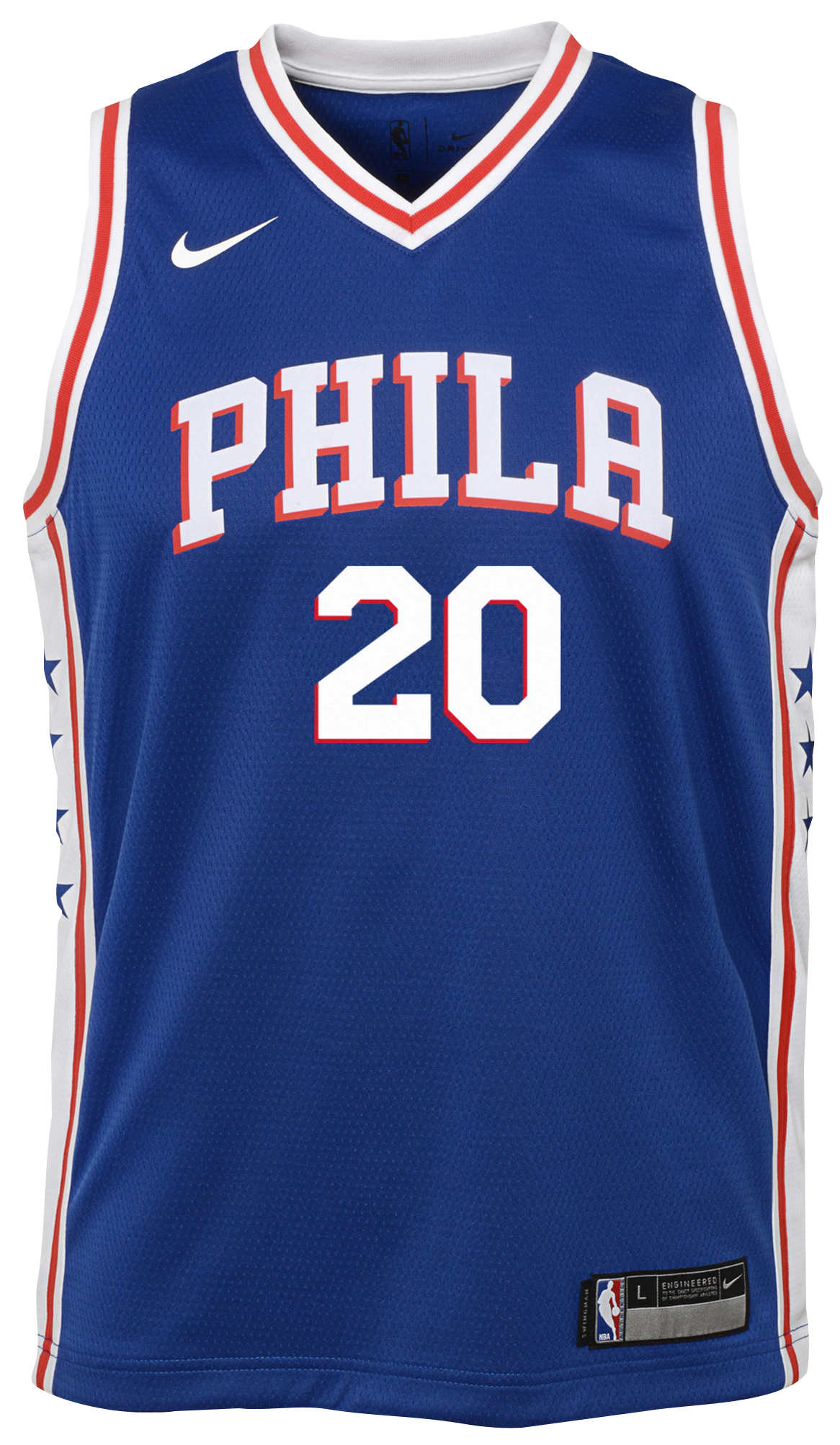 Boys' Grade School Fultz Markelle Nike 76ers Swingman Jersey - Blue