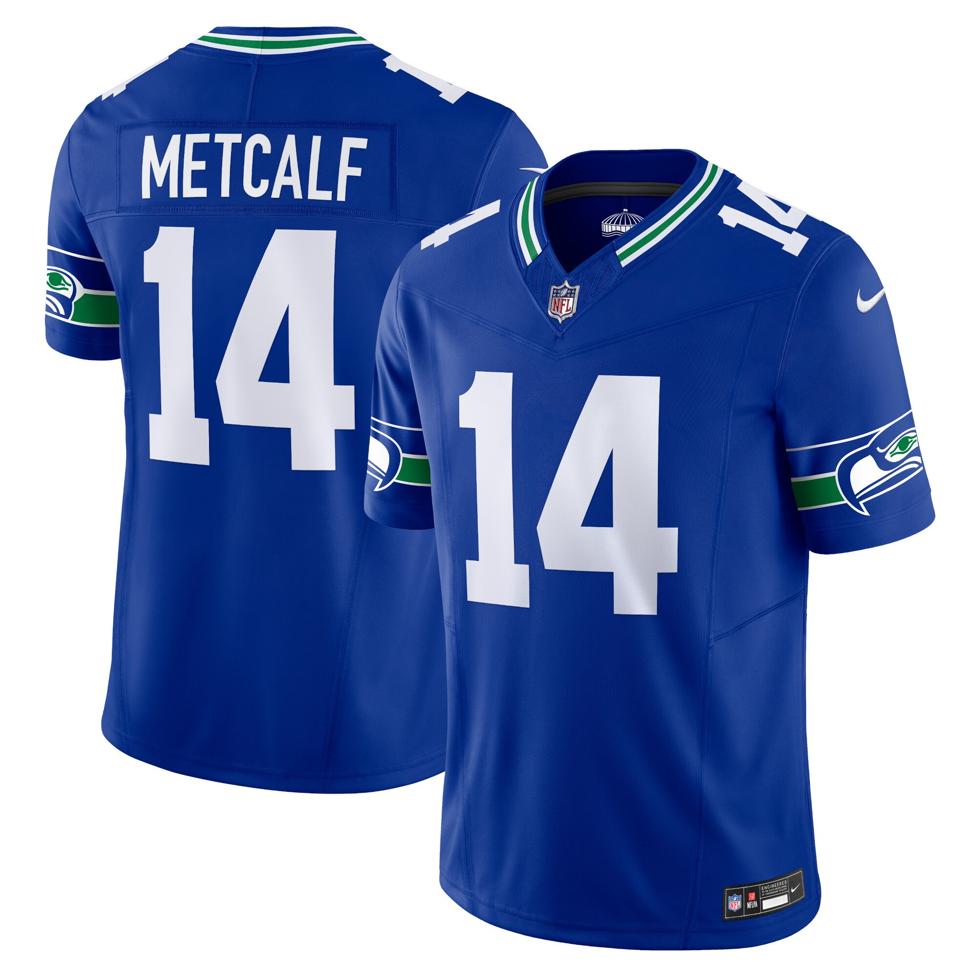 DK Metcalf Seattle Seahawks Nike Throwback Vapor F.U.S.E. Limited Jersey - Royal