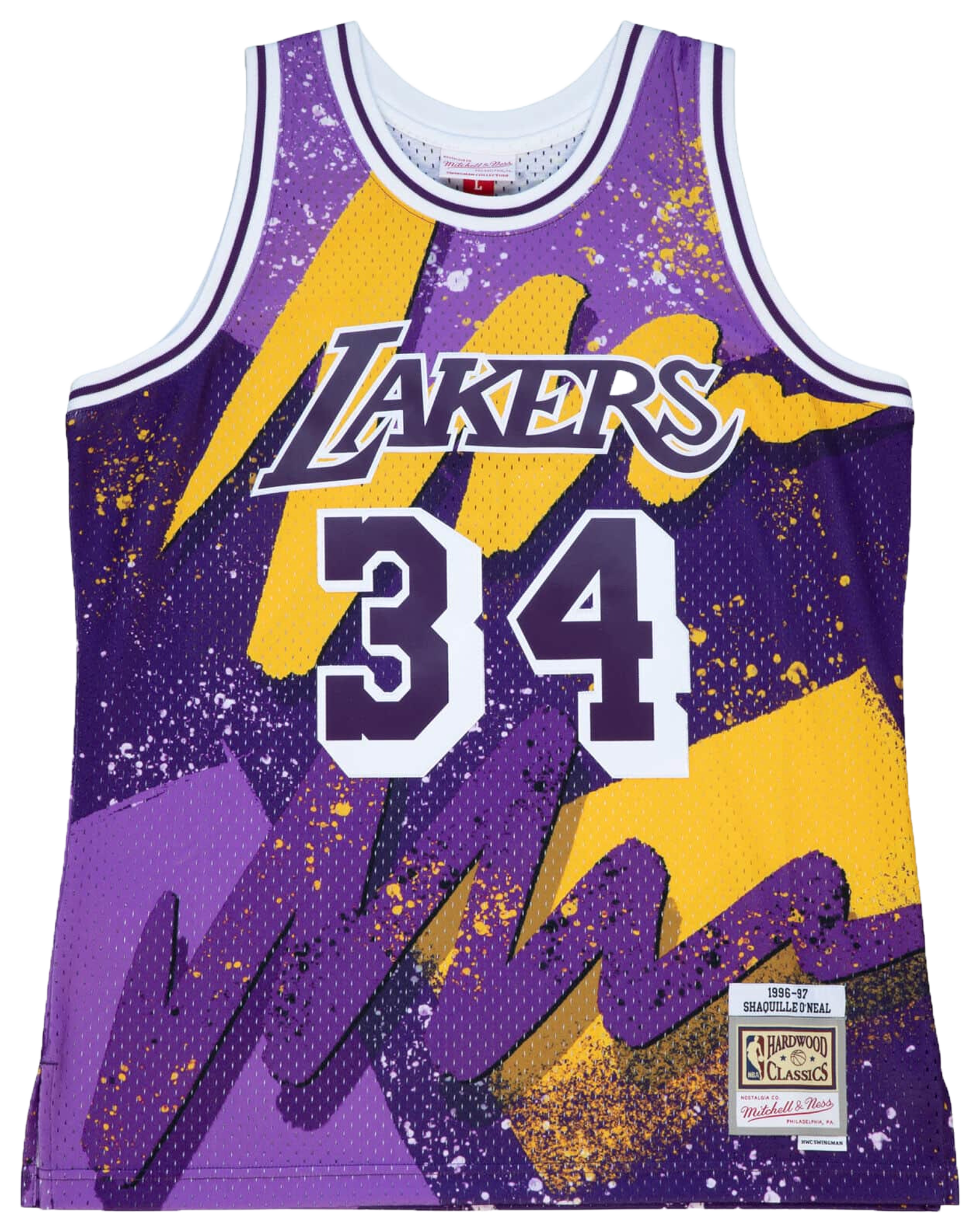 Men's O'neal Shaquille Mitchell & Ness Lakers Hyp Hoops Jersey - Purple