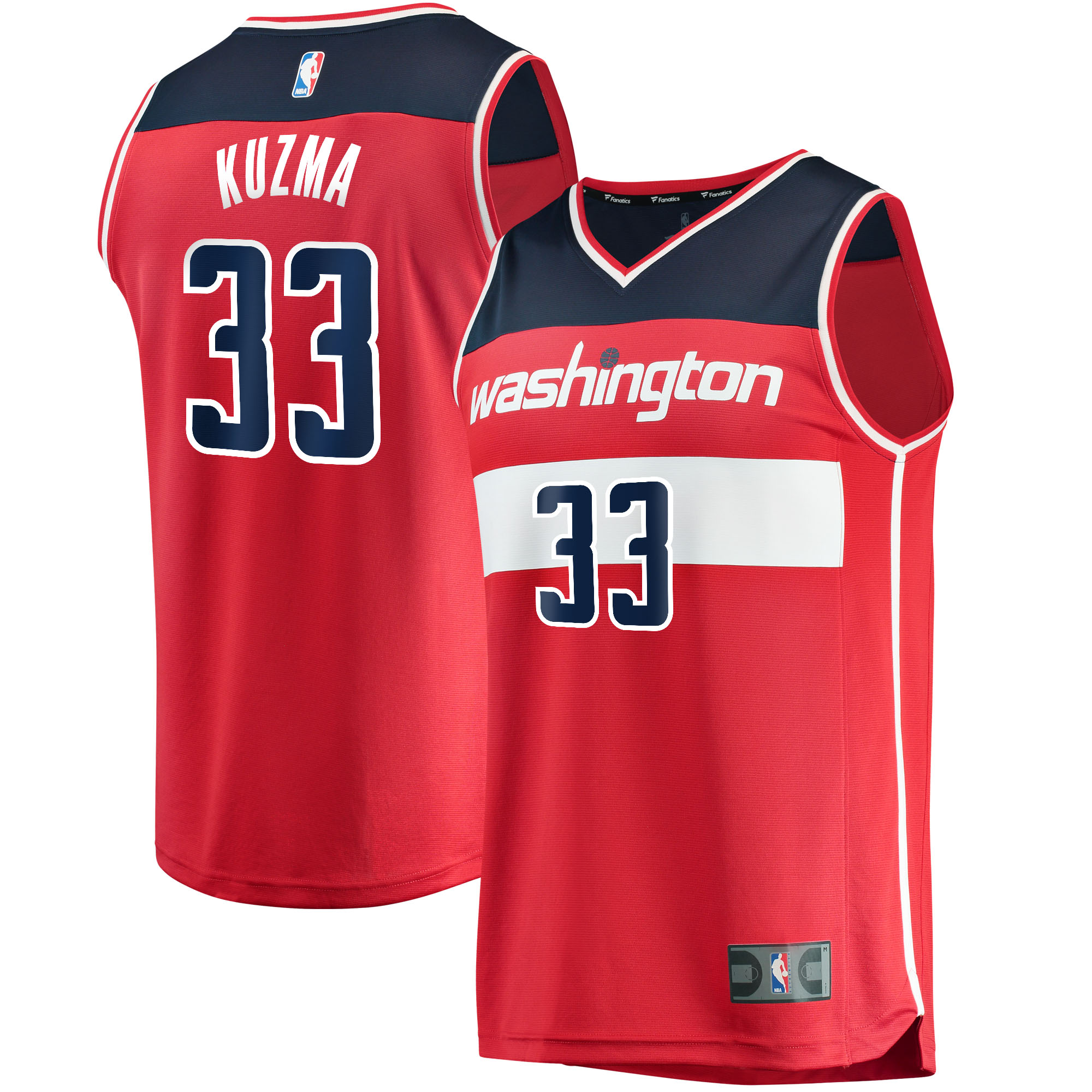 Kyle Kuzma Washington Wizards Fanatics Branded 2021/22 Fast Break Replica Jersey - Icon Edition - Red