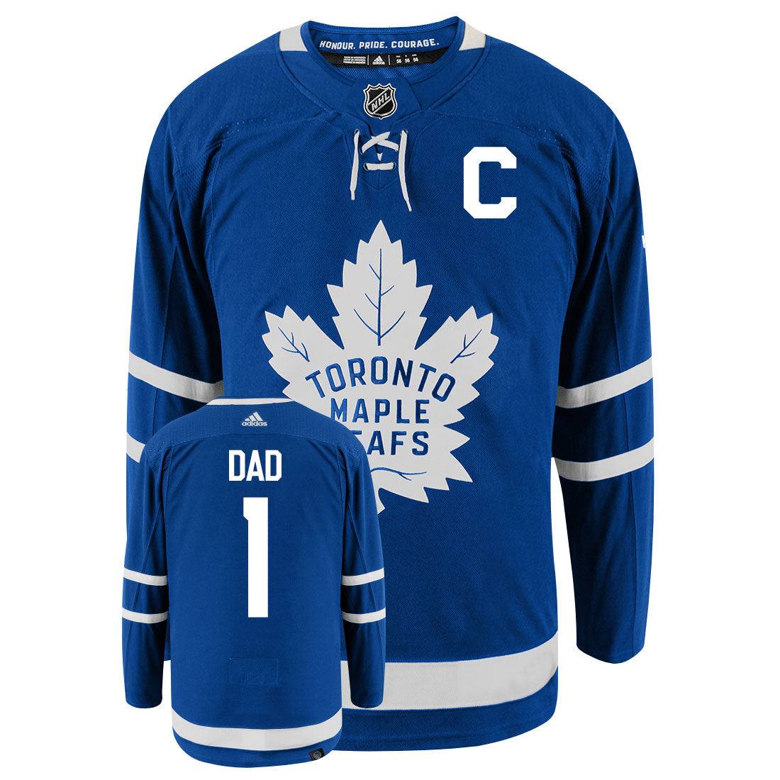 Toronto Maple Leafs Dad Number One Adidas Primegreen Authentic NHL Hockey Jersey