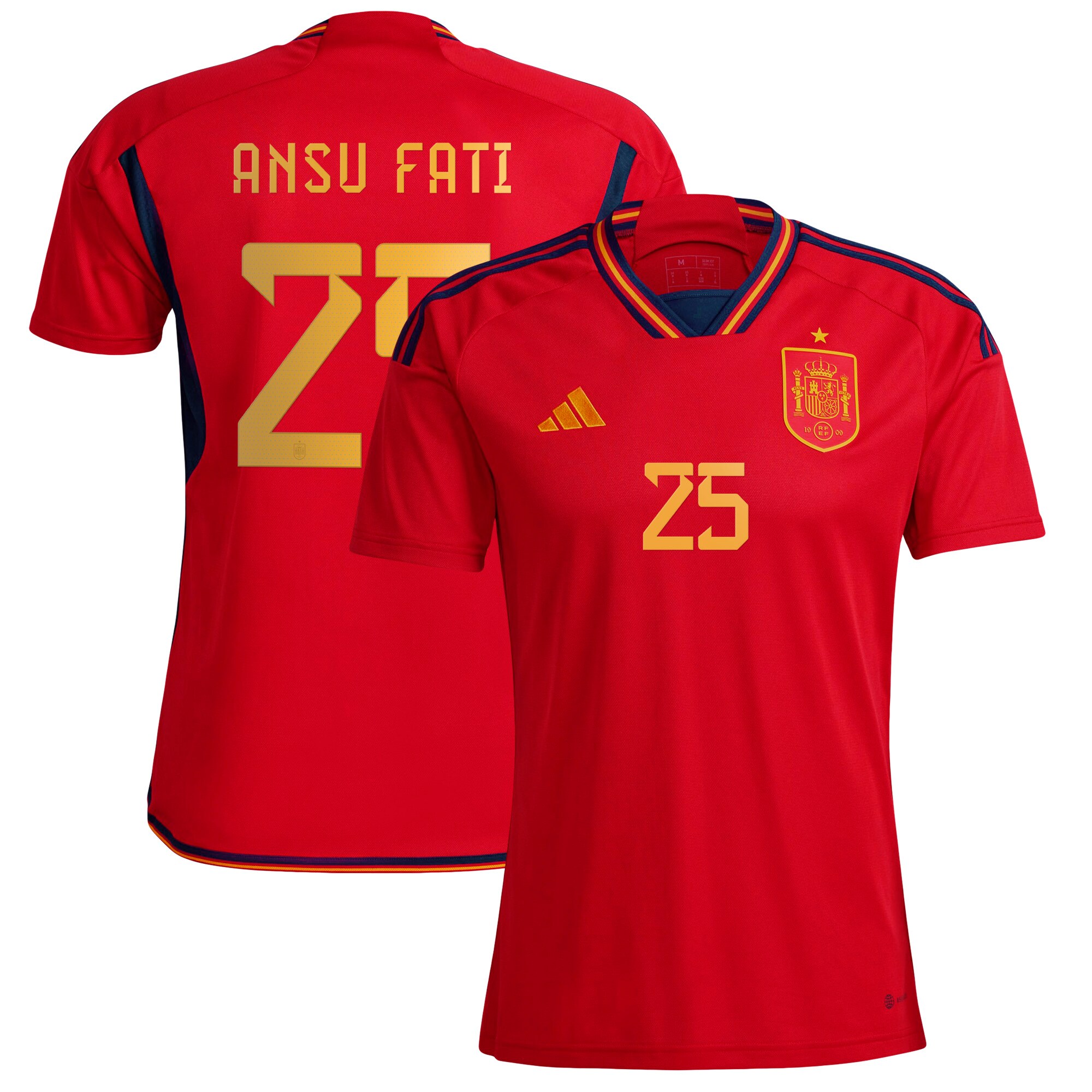 Ansu Fati Spain National Team adidas 2022/23 Home Replica Jersey - Red