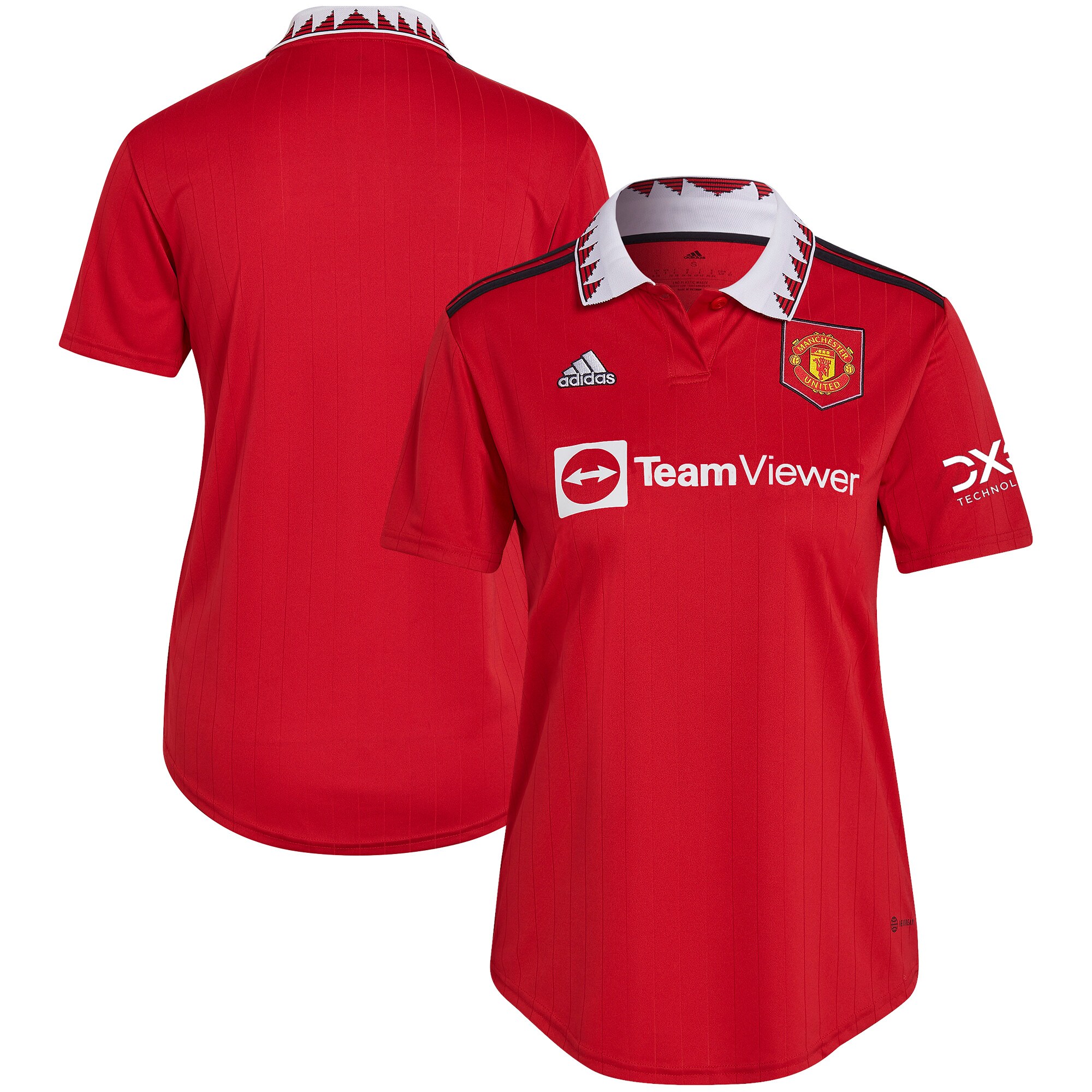 Manchester United adidas Women's 2022/23 Home Replica Blank Jersey - Red