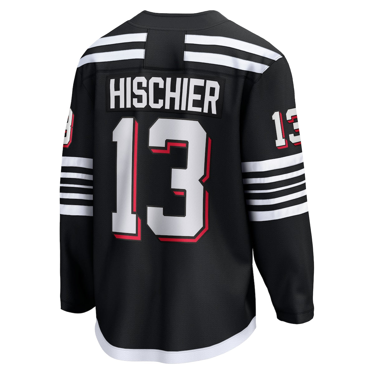 Men's Nico Hischier Fanatics Devils Alternate Premier Breakaway Jersey - Black