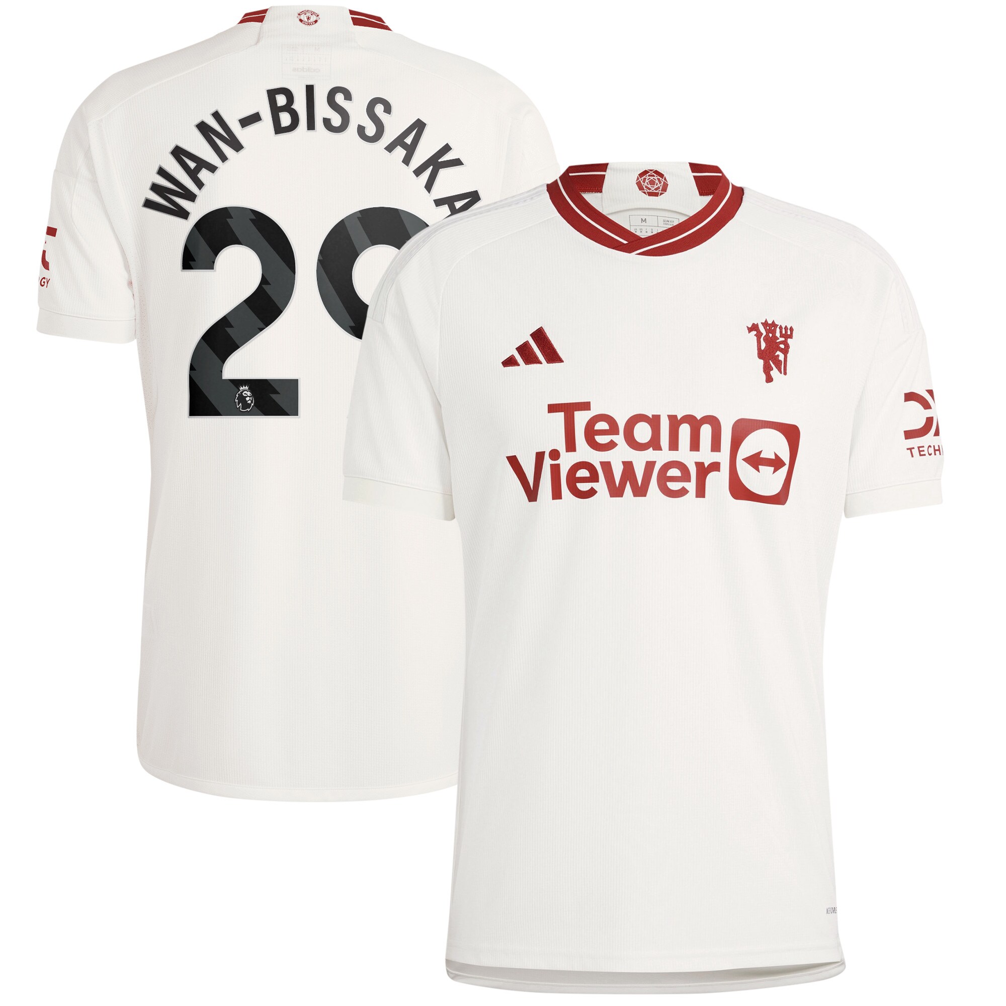 Aaron Wan-Bissaka Manchester United adidas 2023/24 Third Replica Player Jersey - White