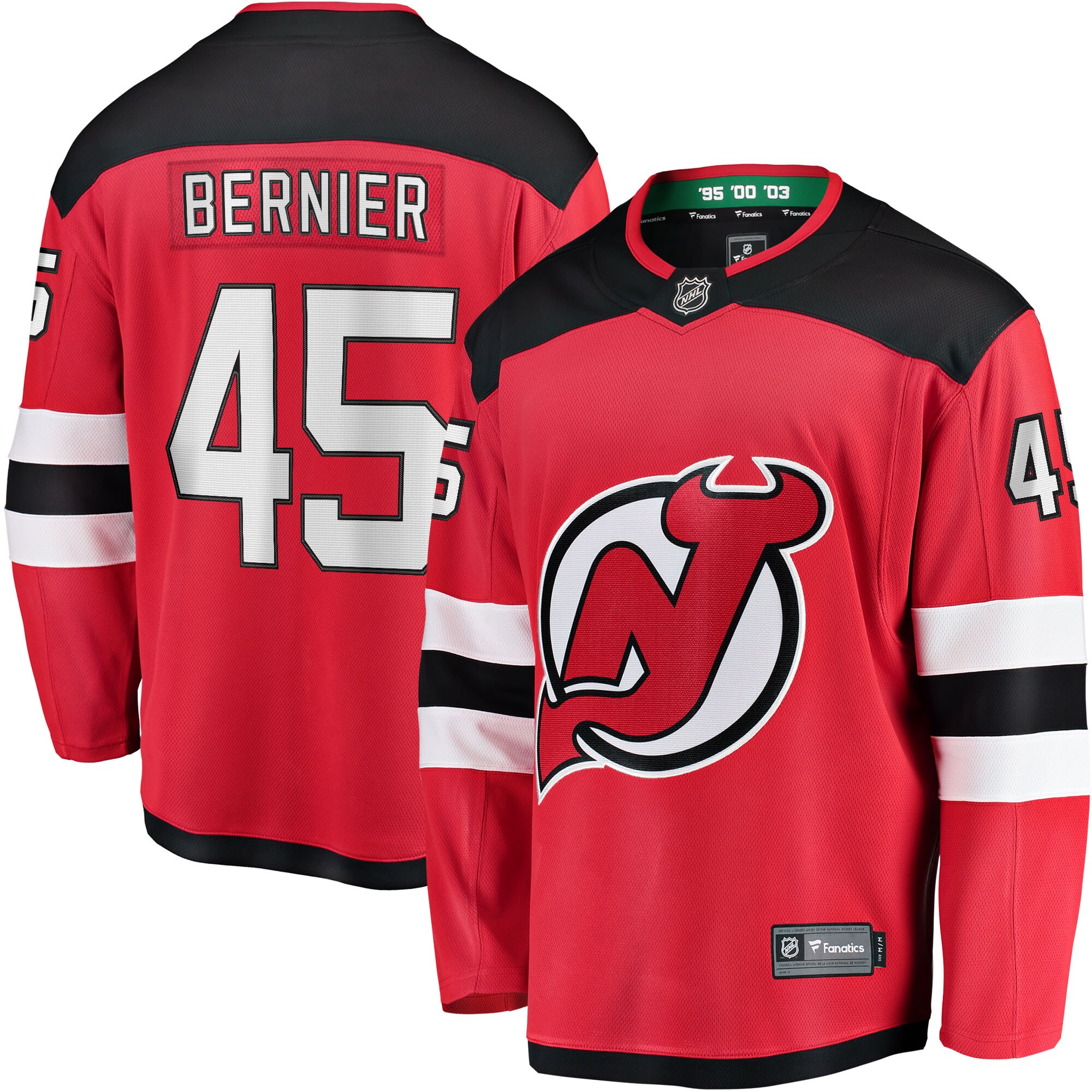 Jonathan Bernier New Jersey Devils Fanatics Branded Youth Breakaway Player Jersey - Red