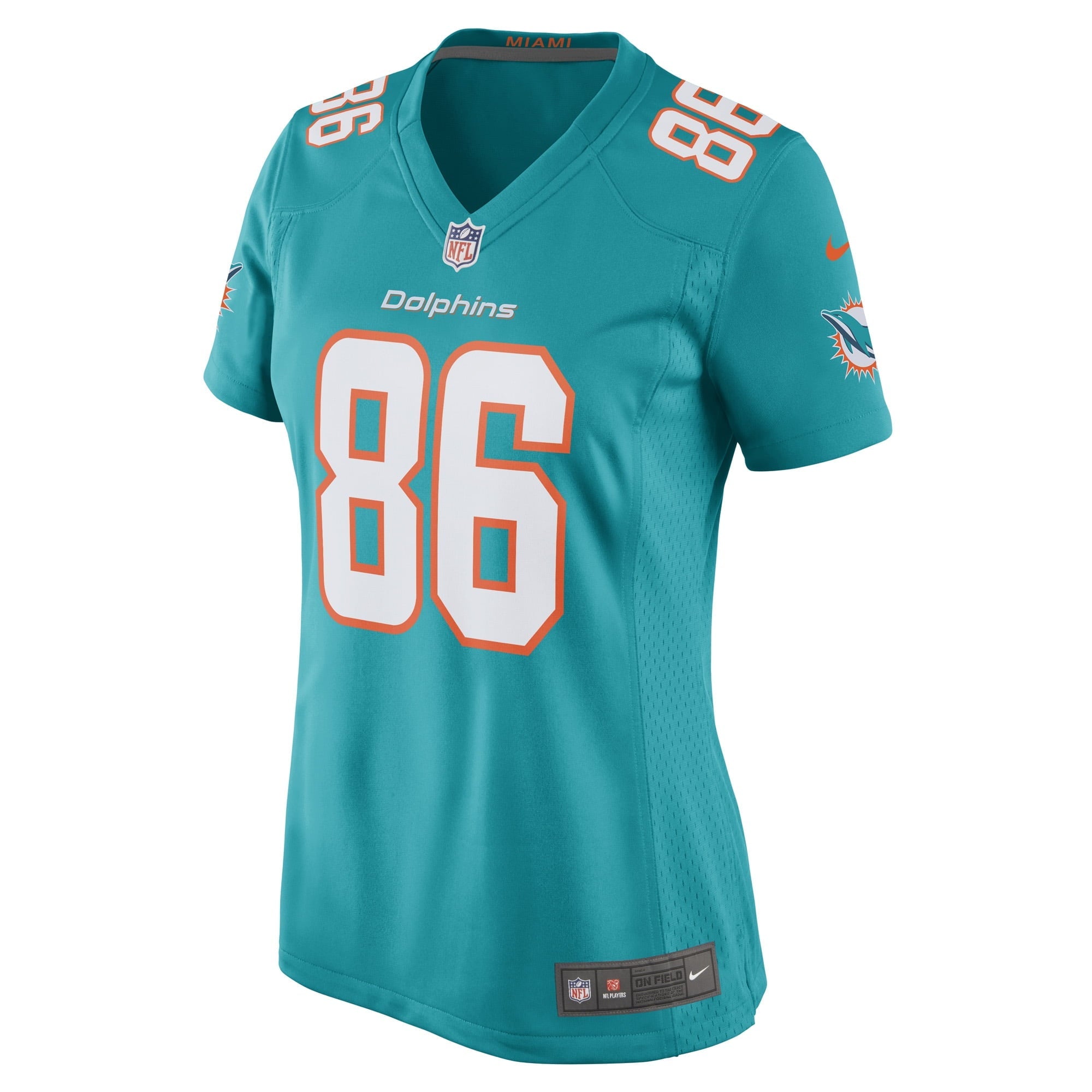 Women's Nike Braylon Sanders Aqua Miami Dolphins Game Player Jersey