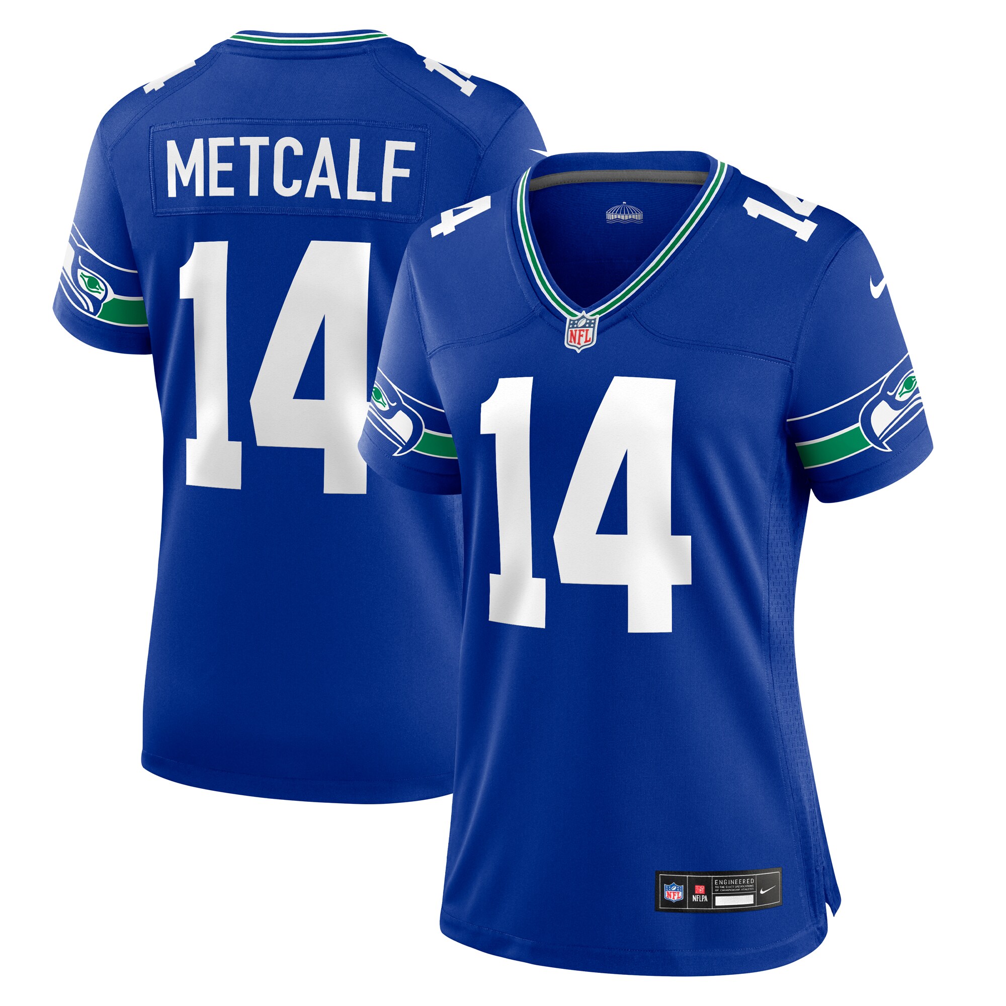DK Metcalf Seattle Seahawks Nike Women's Throwback Player Game Jersey - Royal