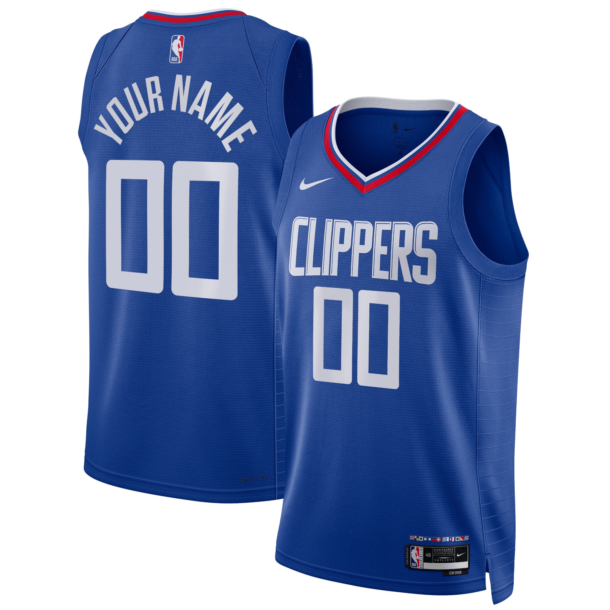 LA Clippers Nike Unisex Swingman Custom Jersey Royal - Icon Edition