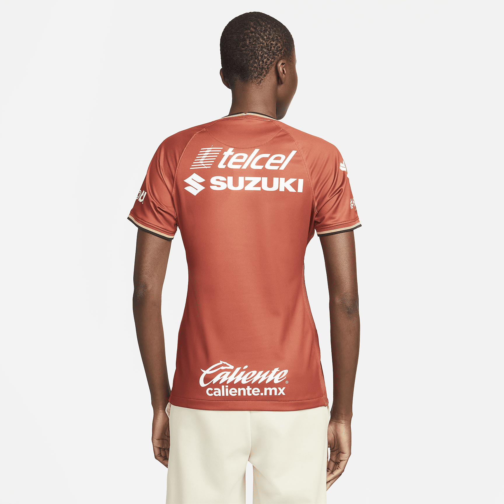 Pumas UNAM 2021/22 Stadium Third Women's Nike Dri-FIT Soccer Jersey - Firewood Orange/Obsidian/Truly Gold