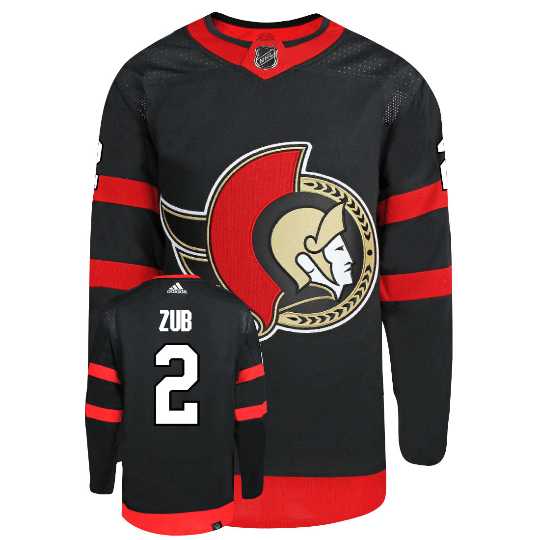 Artem Zub Ottawa Senators Adidas Primegreen Authentic NHL Hockey Jersey