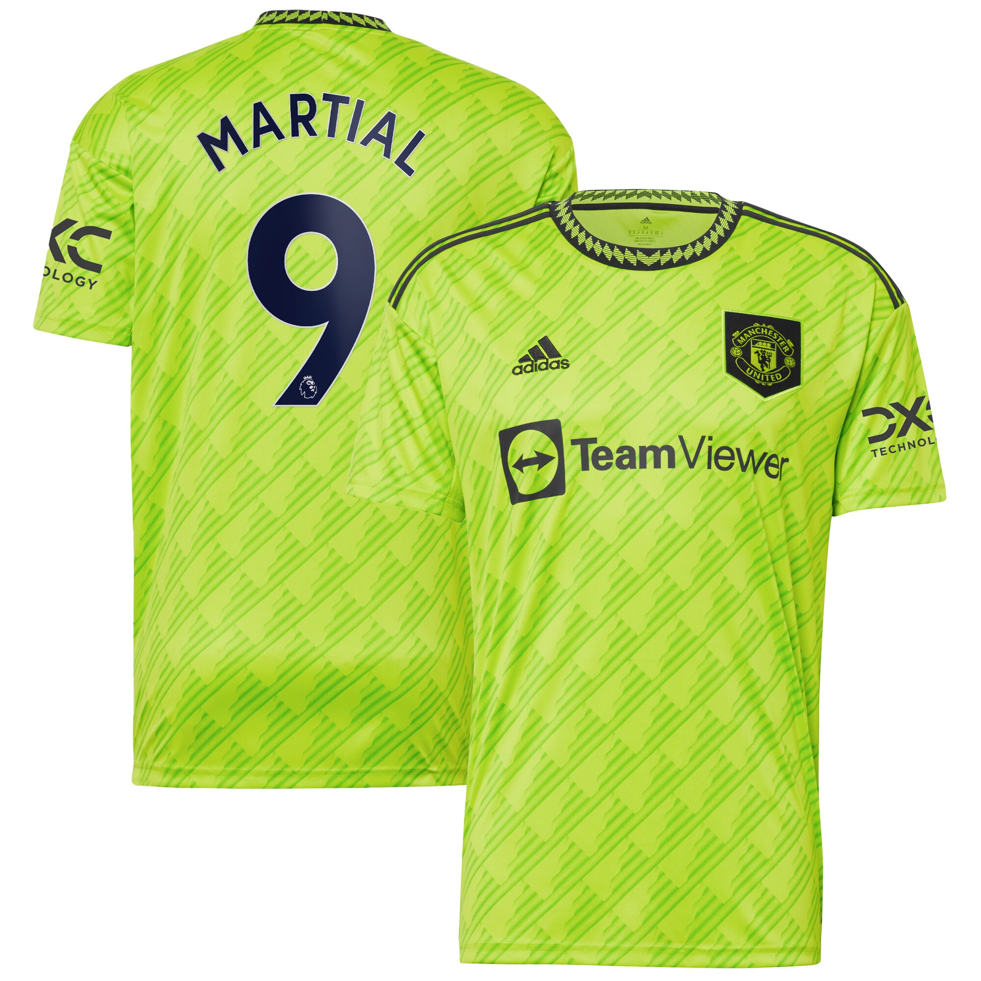 Anthony Martial Manchester United adidas 2022/23 Third Replica Player Jersey - Neon Green