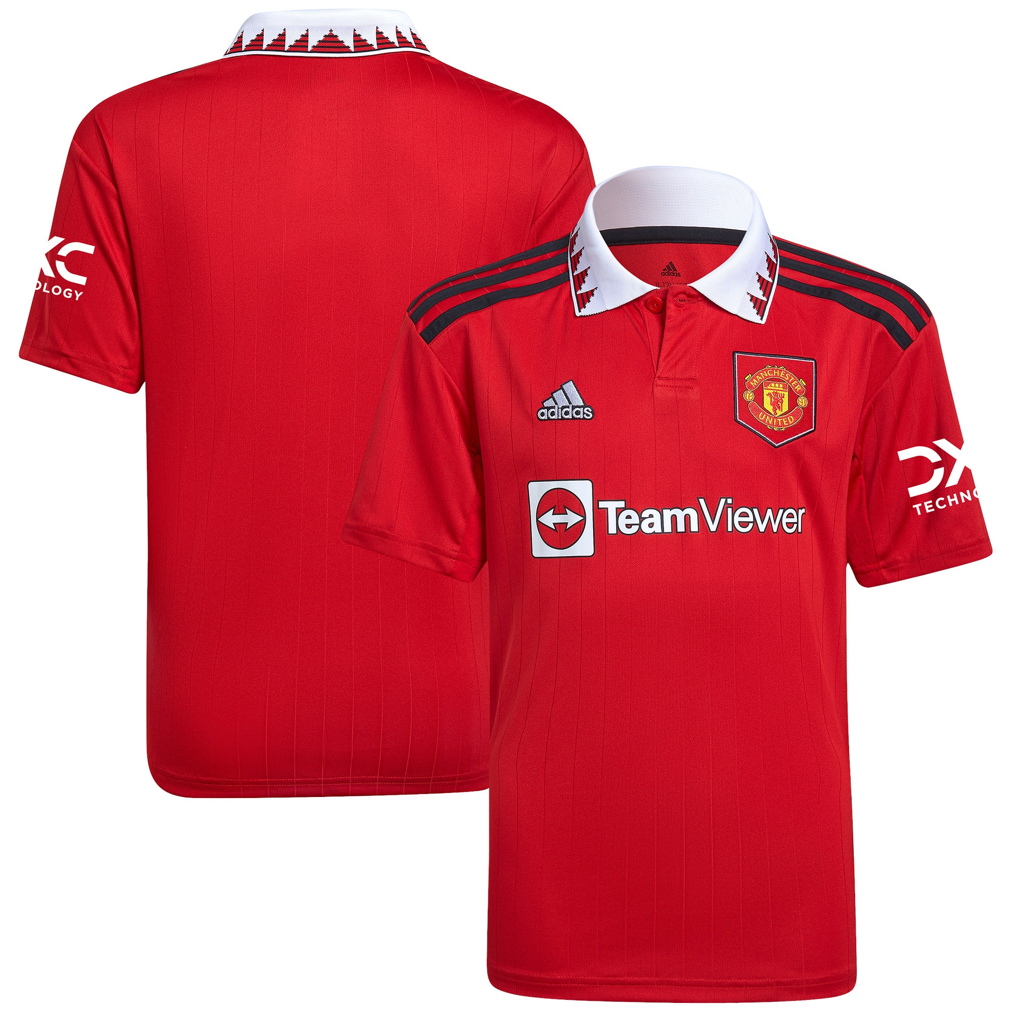 Manchester United adidas Youth 2022/23 Home Replica Blank Jersey - Red