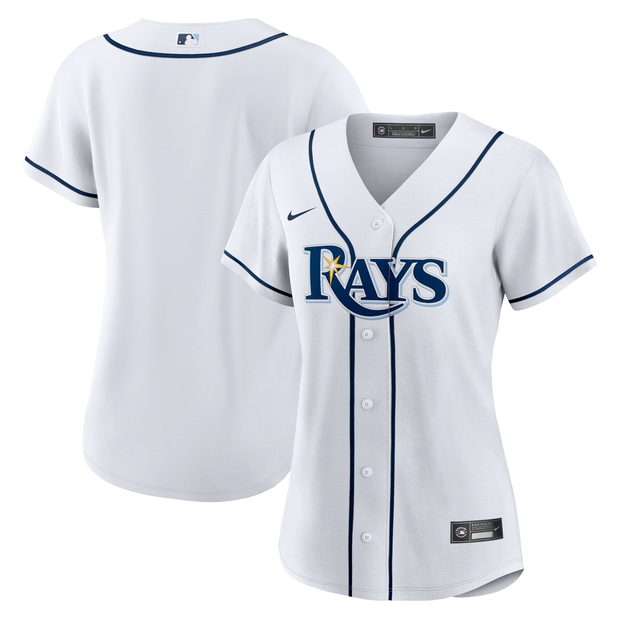 Tampa Bay Rays Nike Women's Home Blank Replica Jersey - White