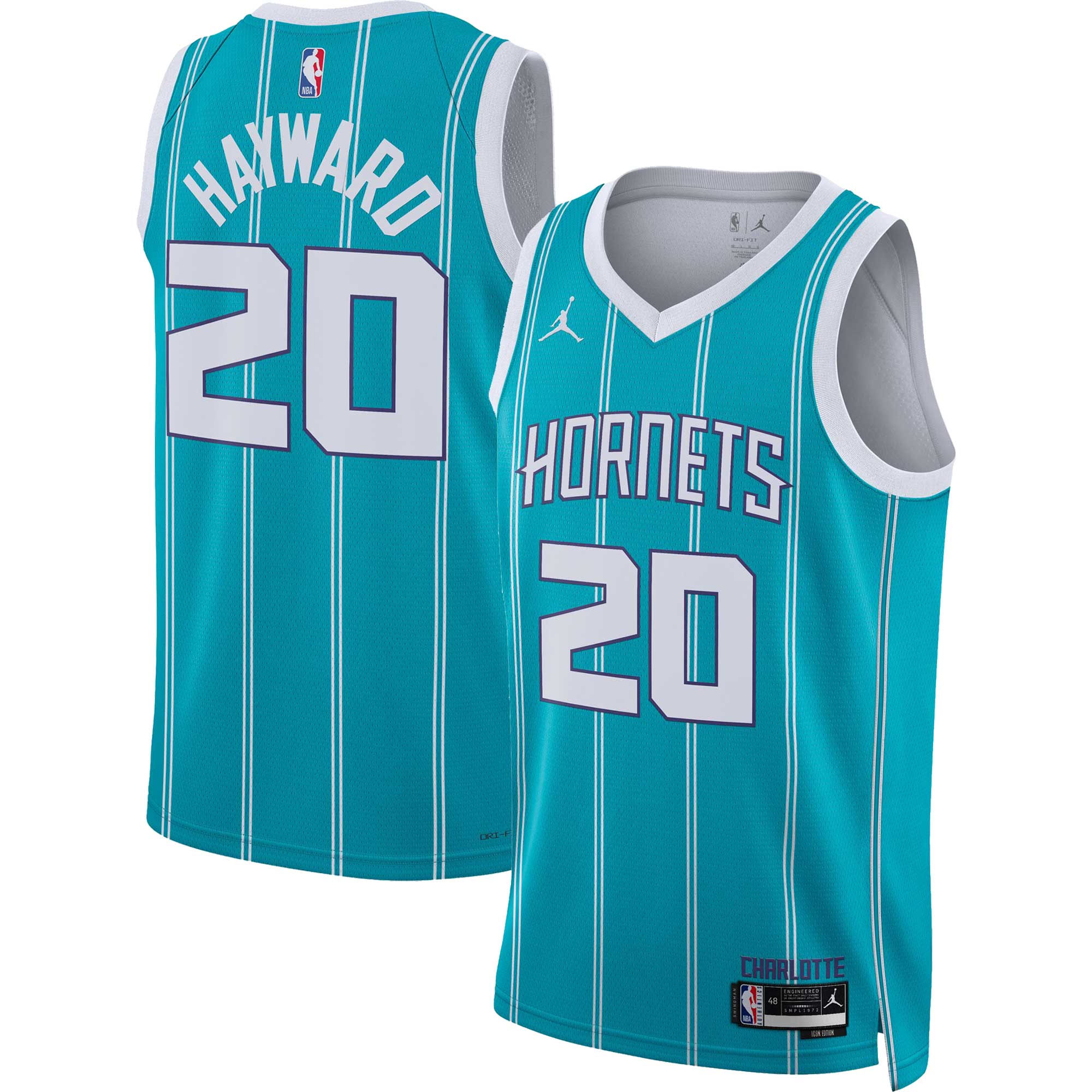 Gordon Hayward Charlotte Hornets Jordan Brand Unisex Swingman Jersey - Association Edition - Teal