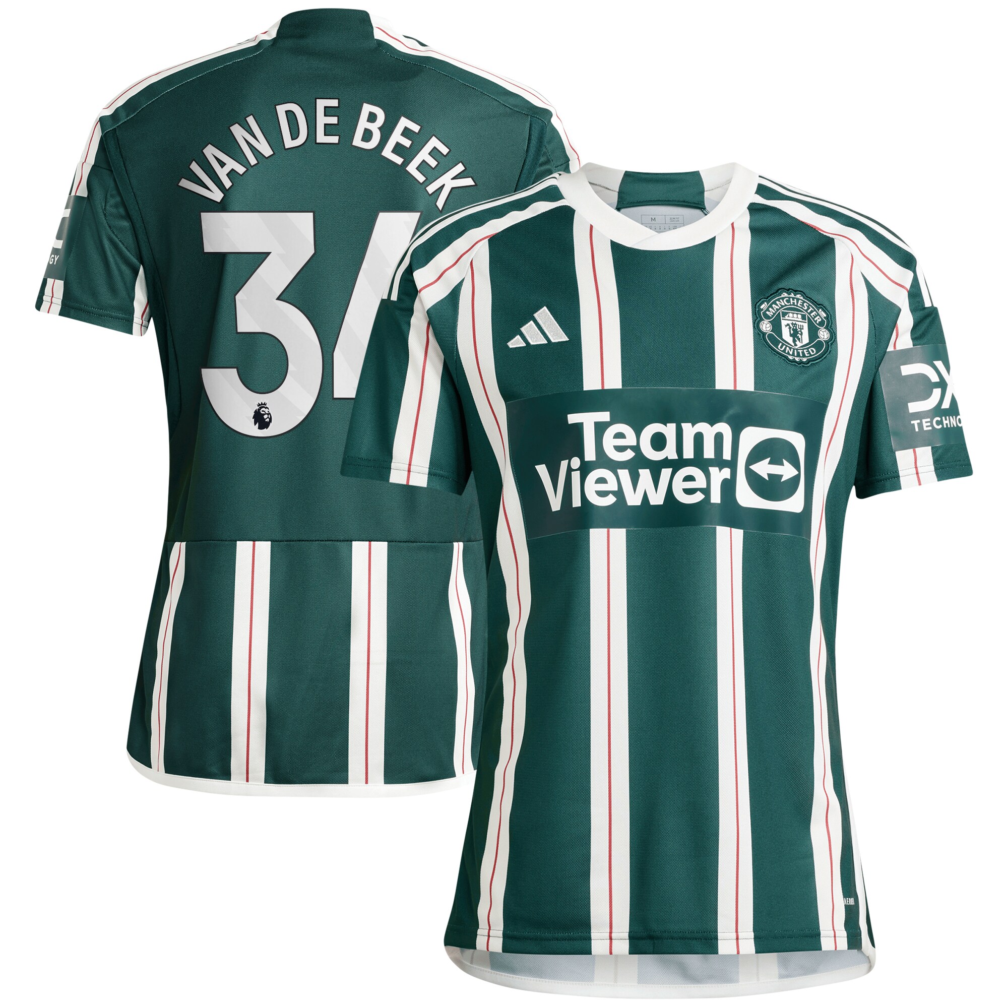 Donny Van De Beek Manchester United adidas 2023/24 Away Replica Player Jersey - Green