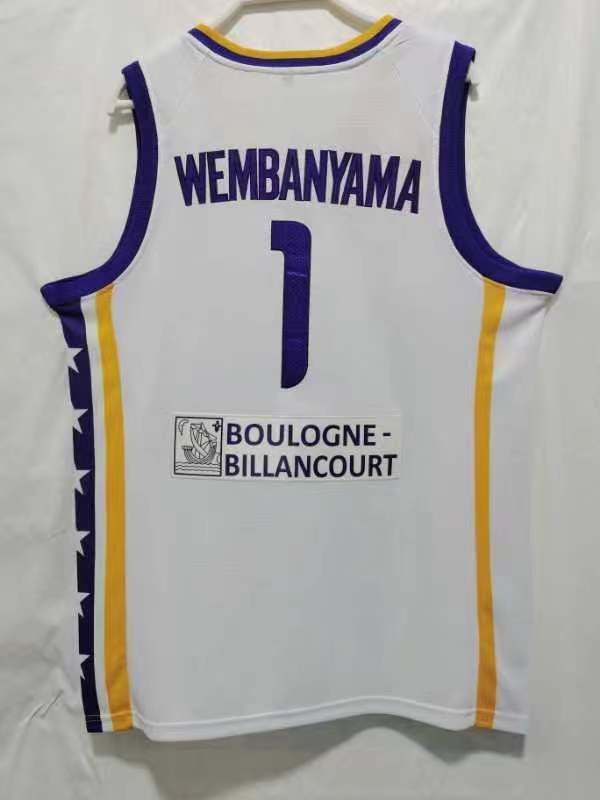 Men's Boulogne–Levallois Metropolitans 92 Victor Wembanyama White Jersey
