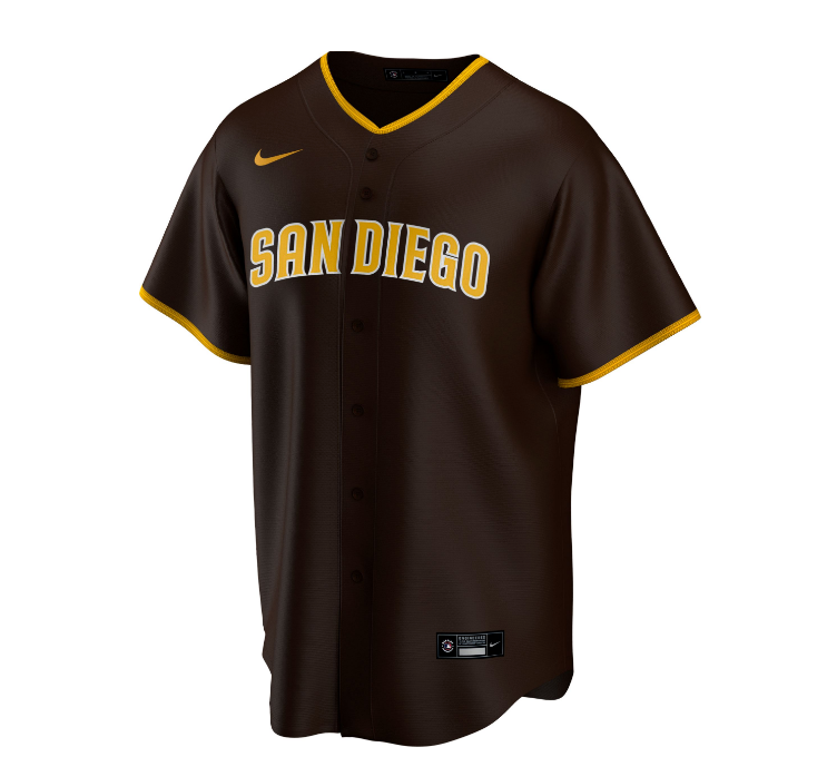 Men's Replica San Diego Padres Fernando Tatis Jr. Cool Base Brown Jersey