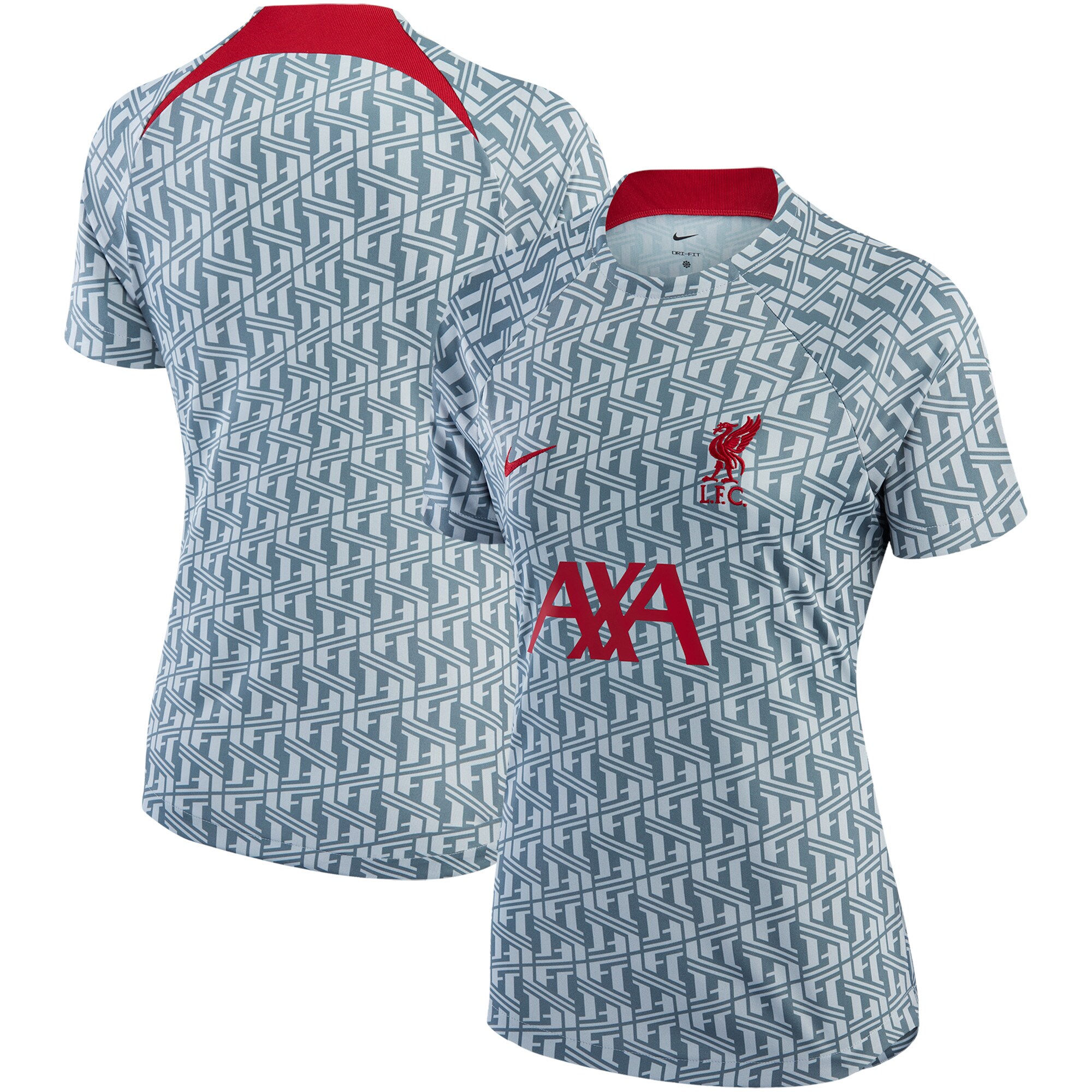 Liverpool Nike Women's 2022/23 Pre-Match Raglan Performance Top - Gray
