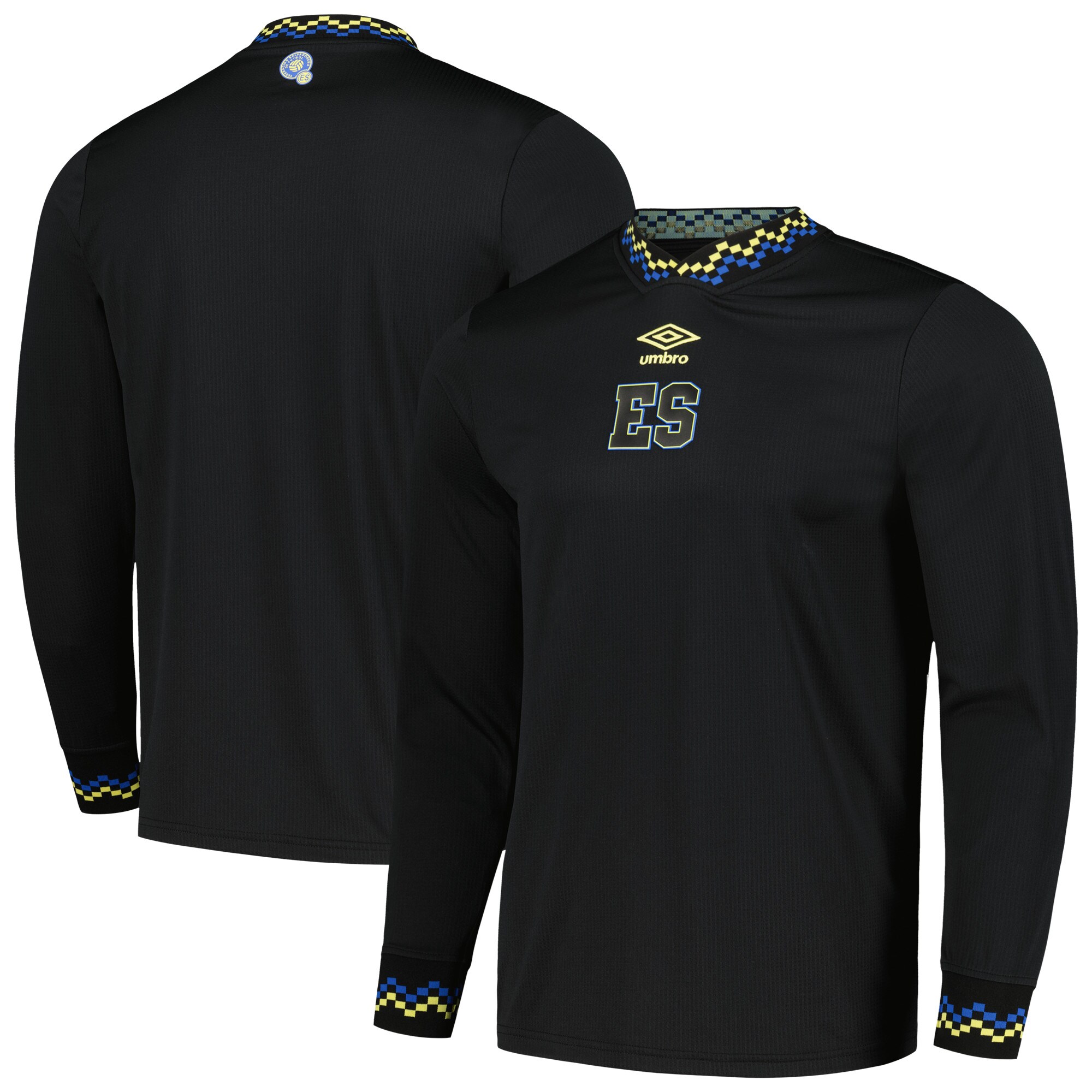 El Salvador National Team Umbro 2023 Replica Long Sleeve Jersey - Black