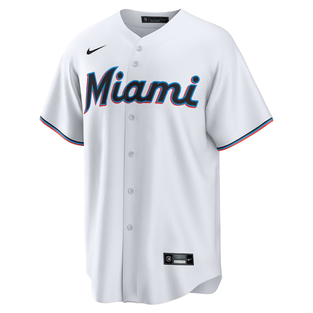 Men's Miami Marlins Jesus Luzardo Cool Base Replica Home Jersey - White
