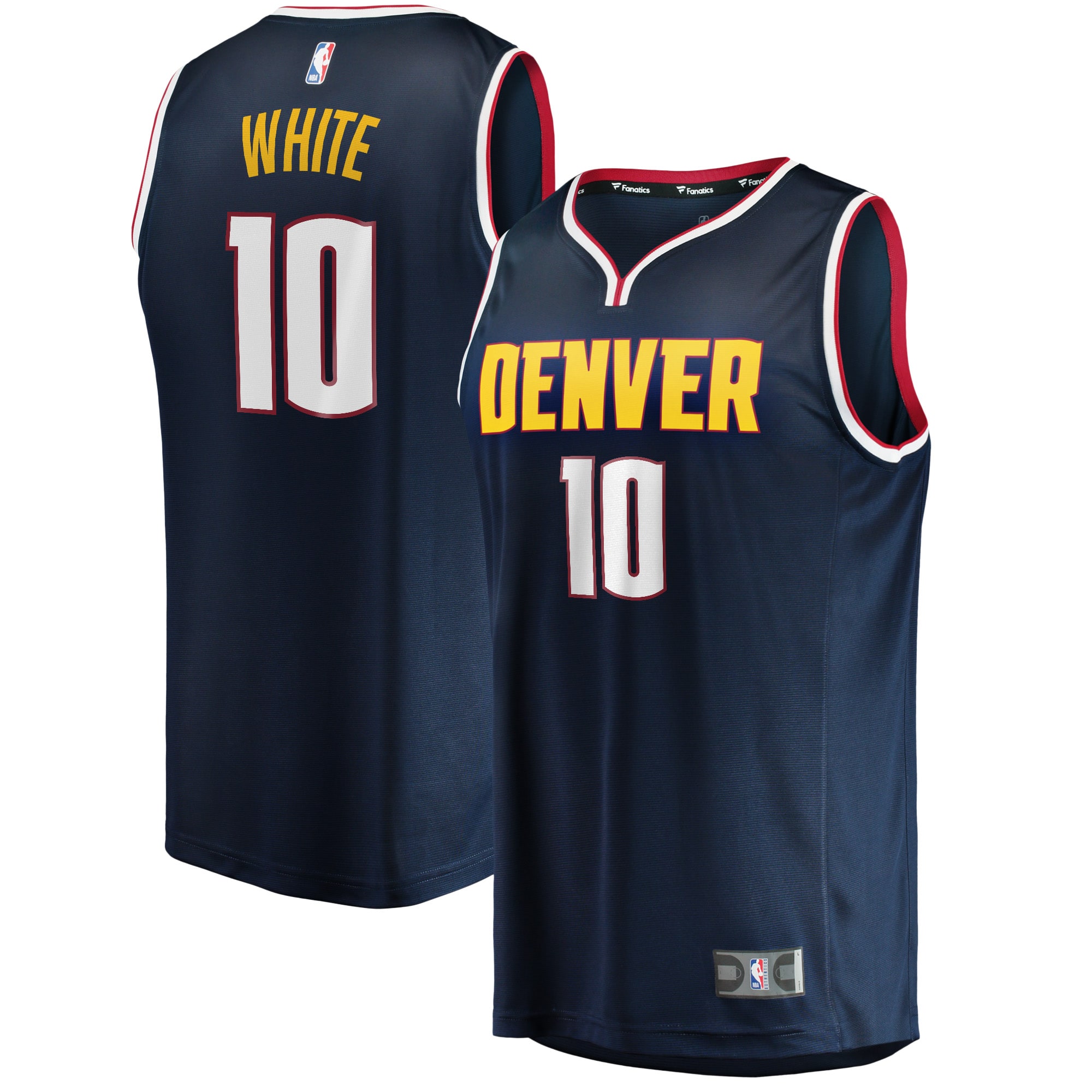 Jack White Denver Nuggets Fanatics Branded Fast Break Player Jersey - Icon Edition - Navy