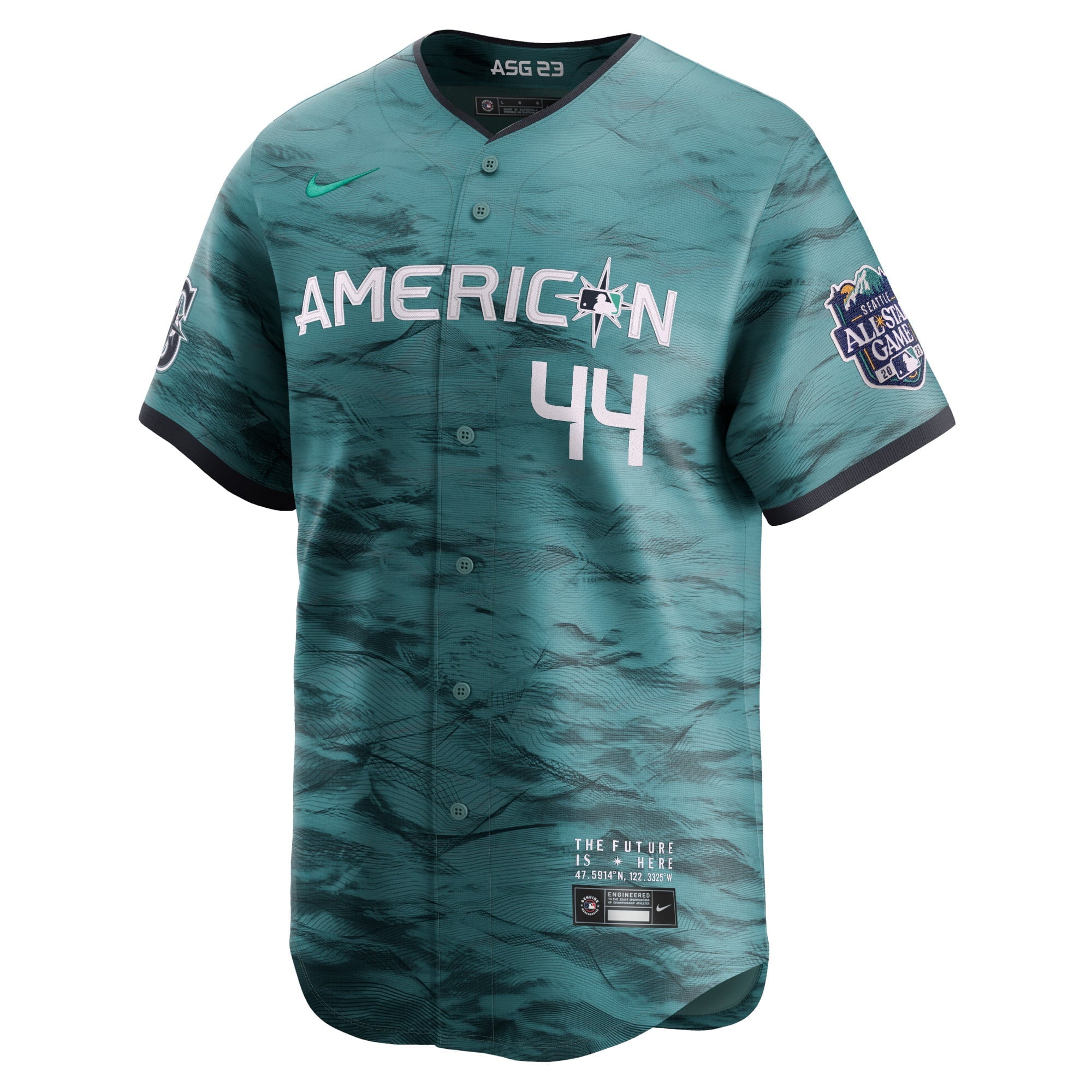 Men's Nike Julio Rodriguez Teal American League 2023 MLB All-Star Game Limited Player Jersey