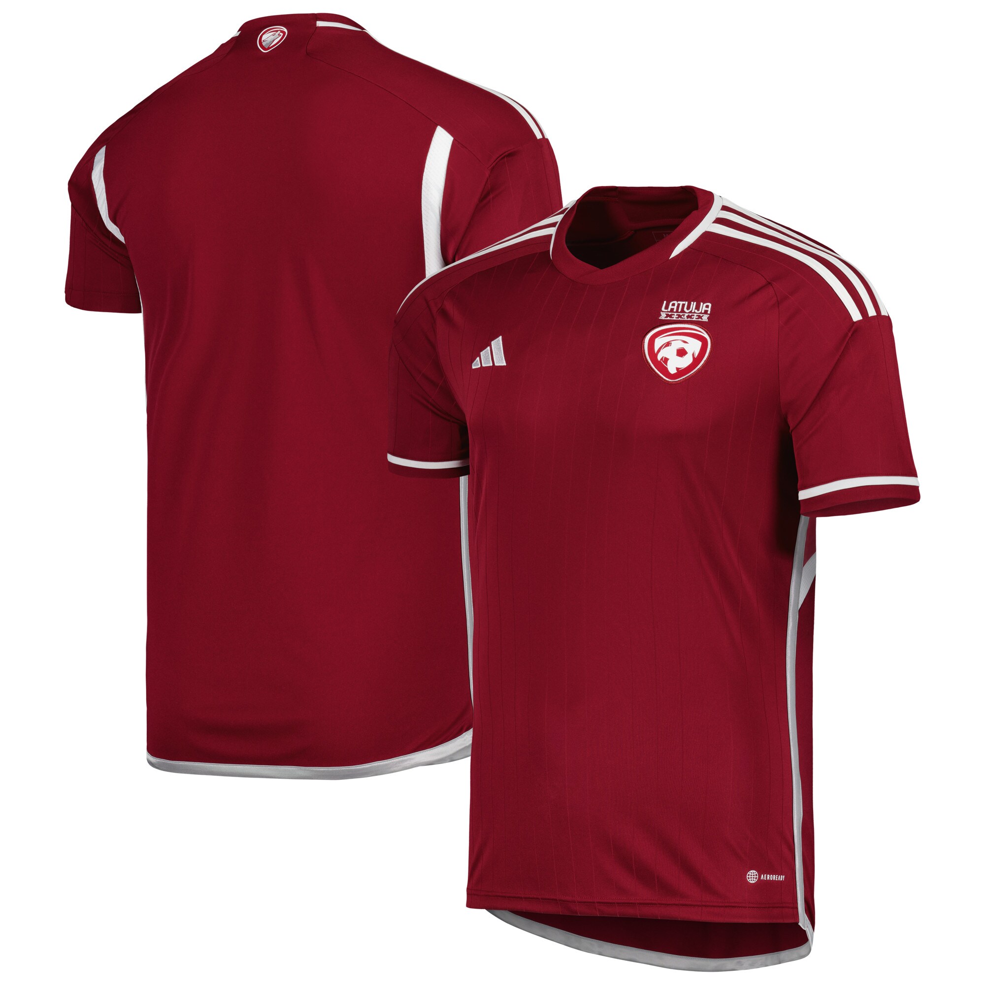 Latvia National Team adidas 2022/23 Home Replica Jersey - Burgundy