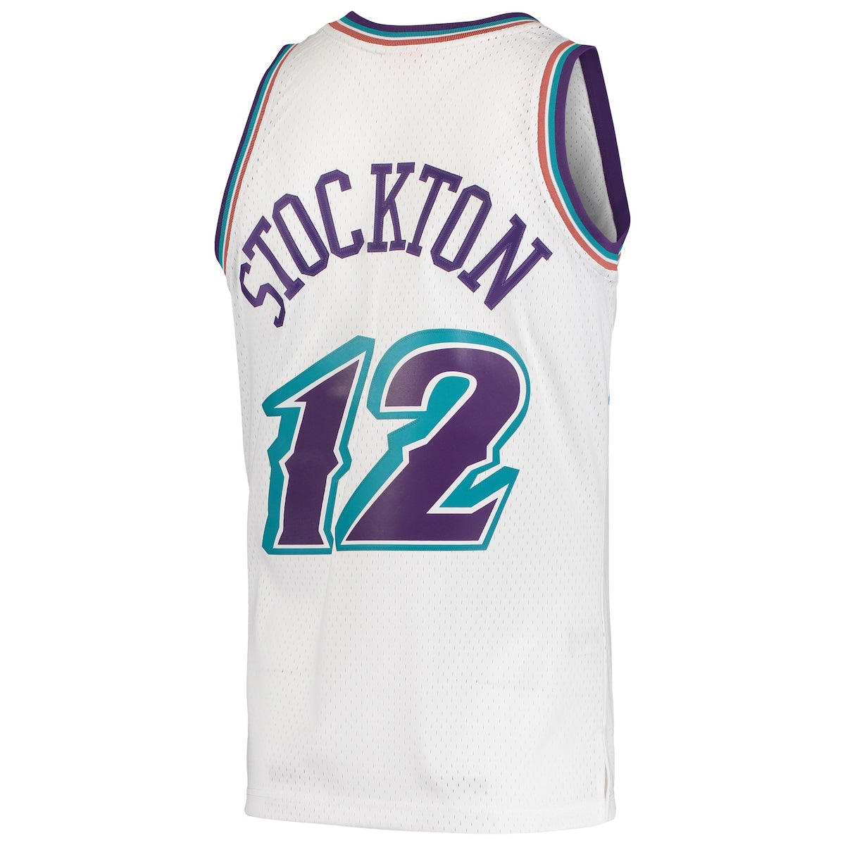 Men's John Stockton Mitchell & Ness Jazz Swingman Jersey - White