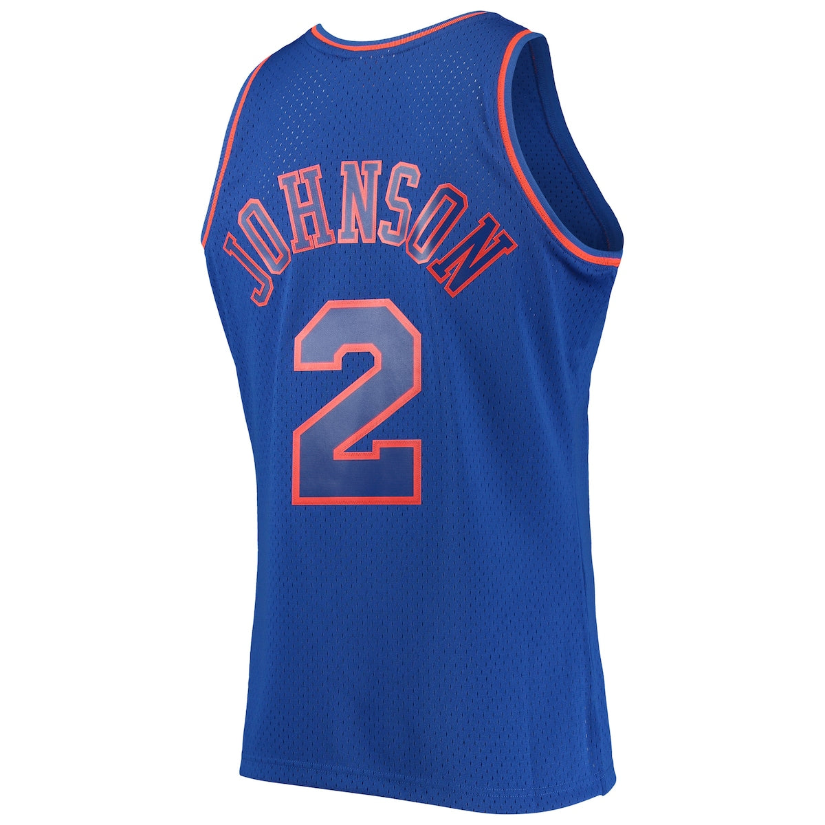 Men's Larry Johnson Mitchell & Ness Knicks 1996/97 Hardwood Classics Swingman Jersey - Blue