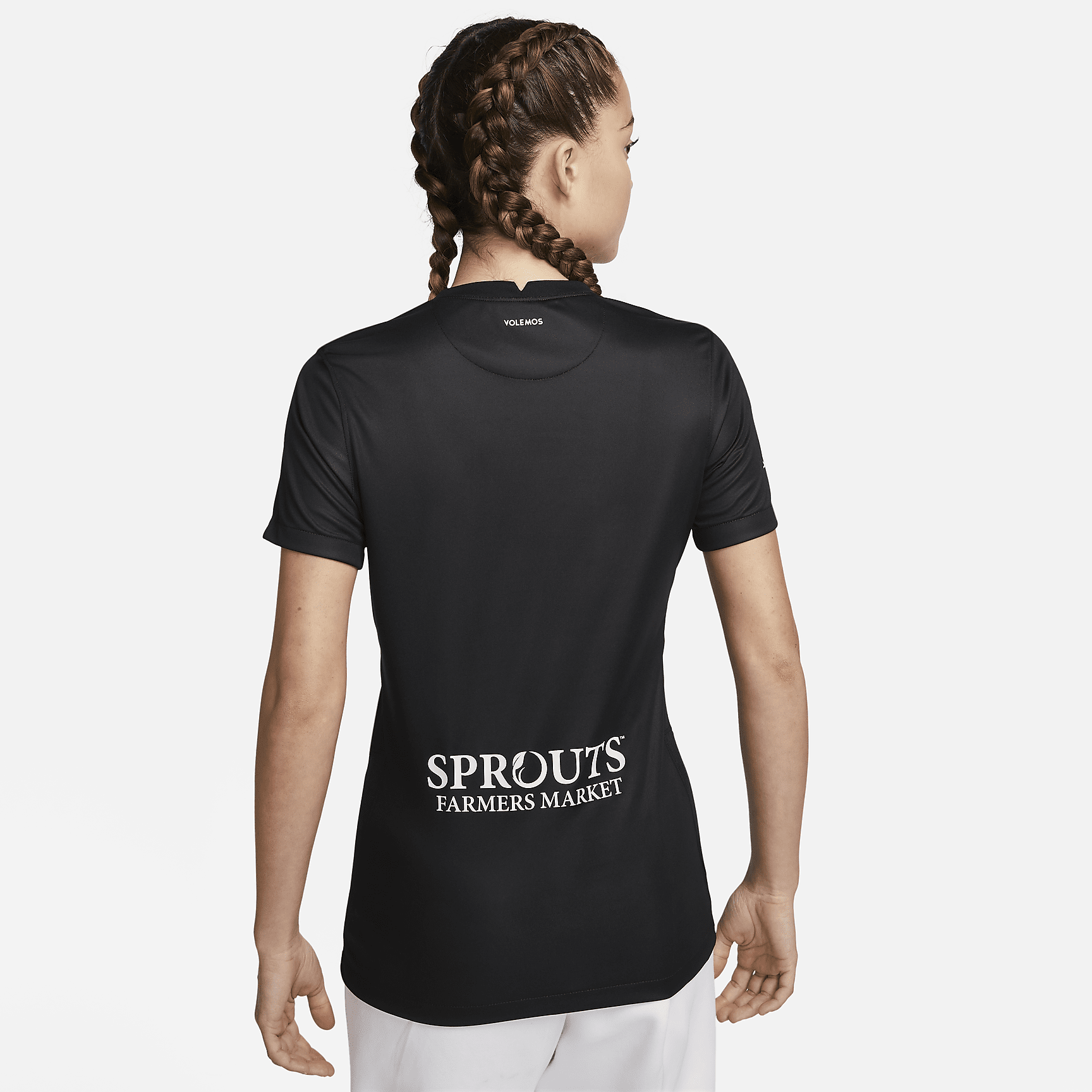 Angel City FC 2022/23 Stadium Home Women's Nike Dri-FIT Soccer Jersey - Black/Flat Silver/Orange Pearl