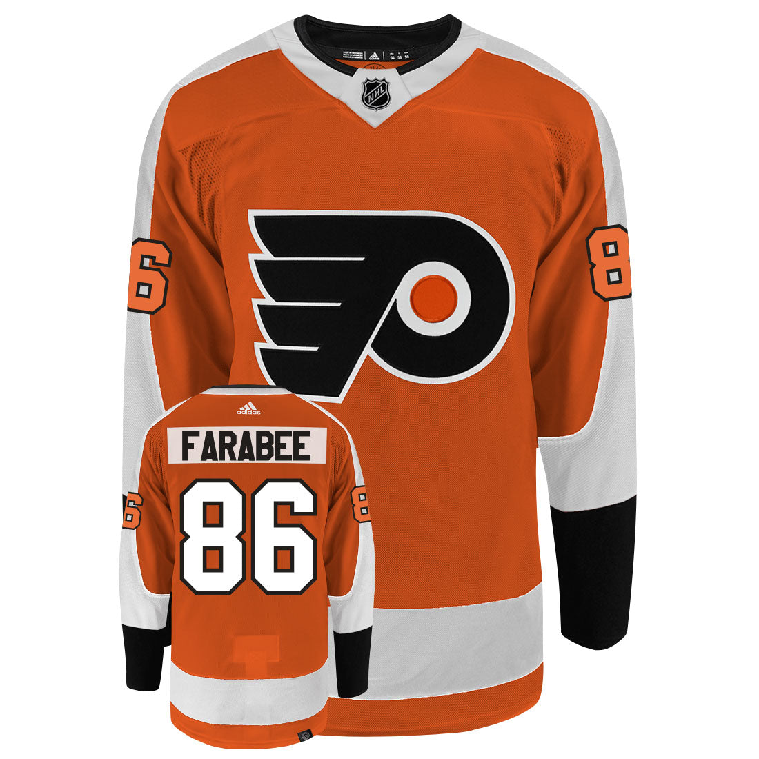 Joel Farabee Philadelphia Flyers Adidas Primegreen Authentic NHL Hockey Jersey
