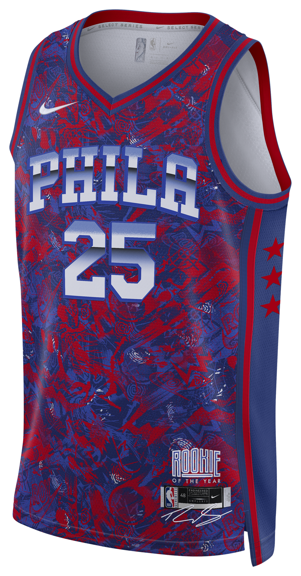 Men's Simmons Ben Nike 76ers Select Series Jersey - Blue