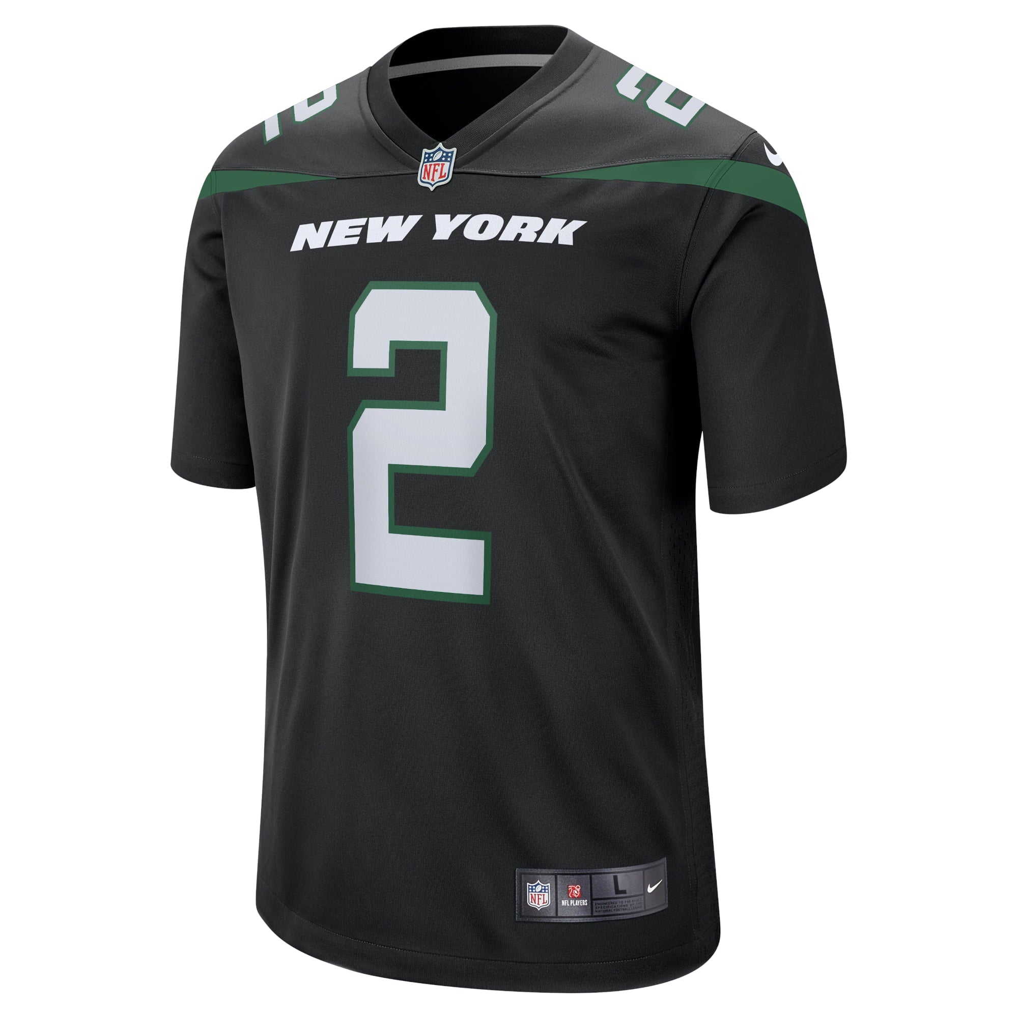 Men's Nike Zach Wilson Black New York Jets Alternate Game Jersey