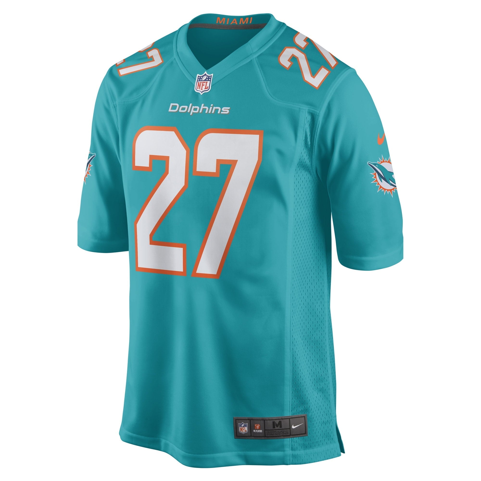 Men's Nike Keion Crossen Aqua Miami Dolphins Game Player Jersey