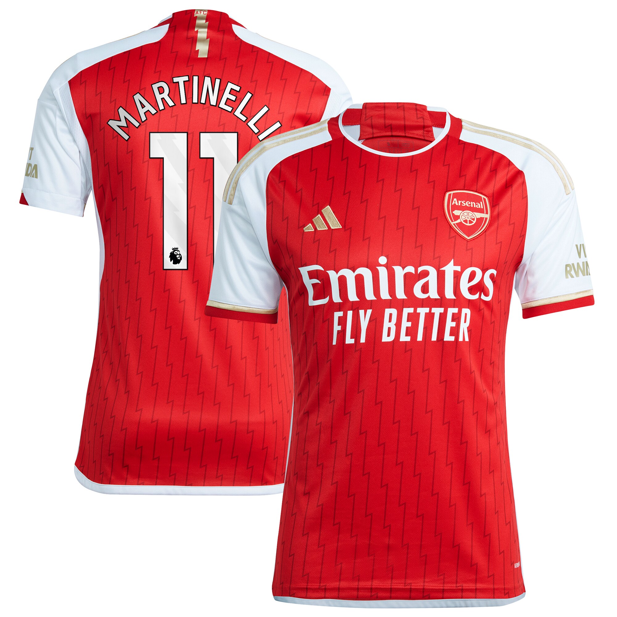 Gabriel Martinelli Arsenal adidas 2023/24 Home Replica Player Jersey - Red