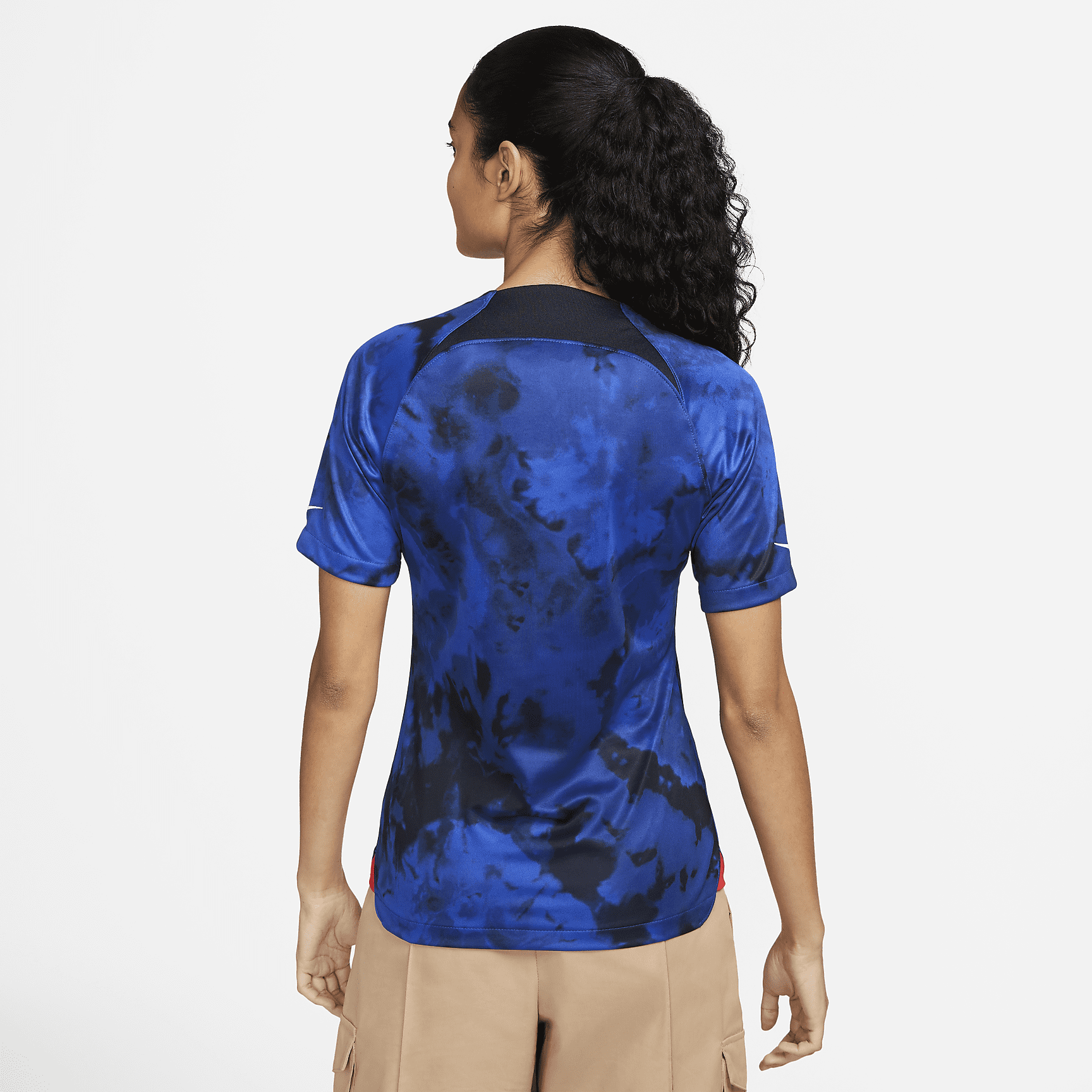 USWNT 2022/23 Stadium Away Women's Nike Dri-FIT Soccer Jersey - Bright Blue/Dark Obsidian/White