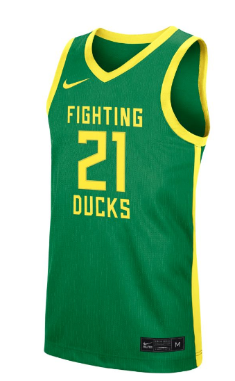Men's Oregon Ducks Replica #21 Basketball Jersey â�?Green