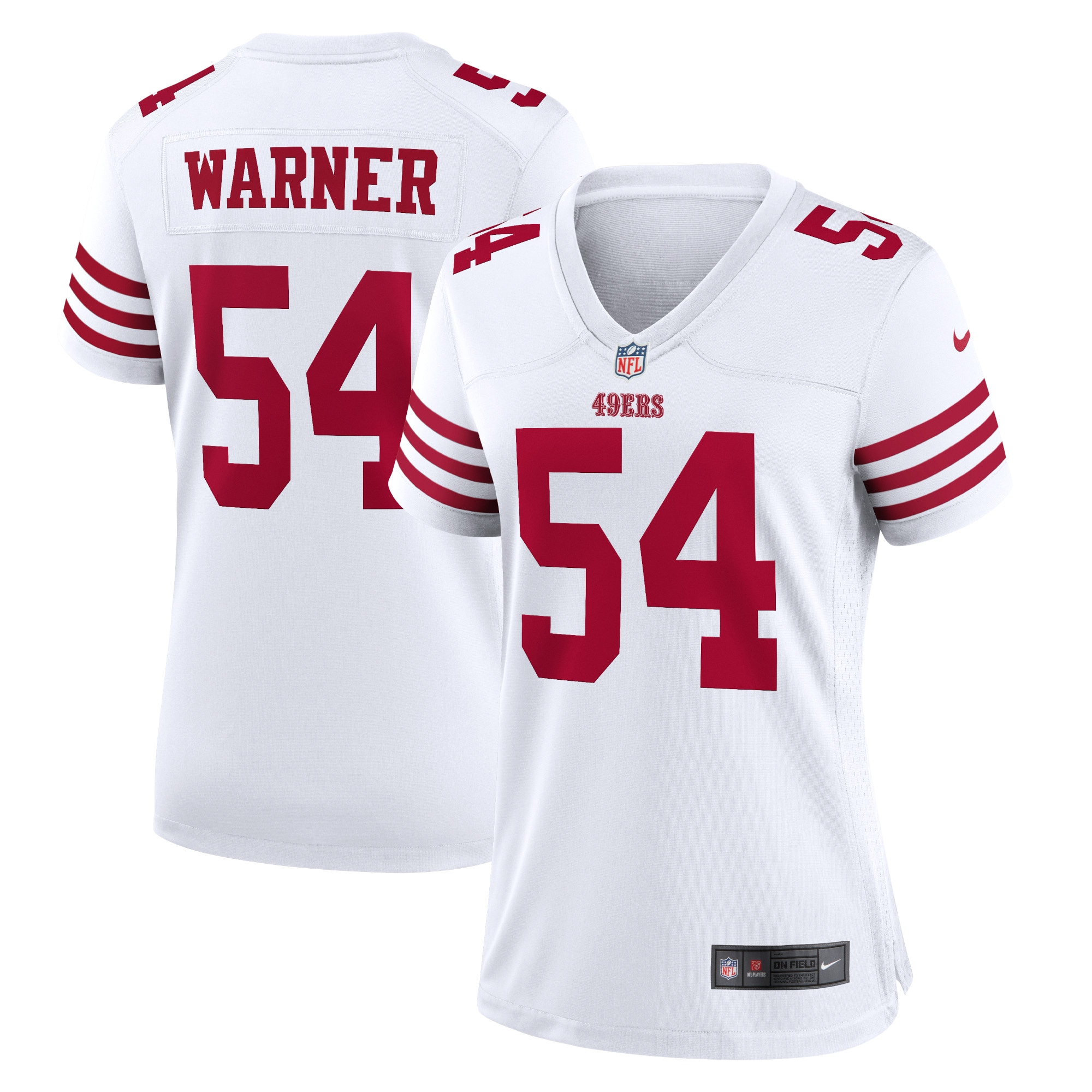 Fred Warner San Francisco 49ers Nike Women's Player Game Jersey - White