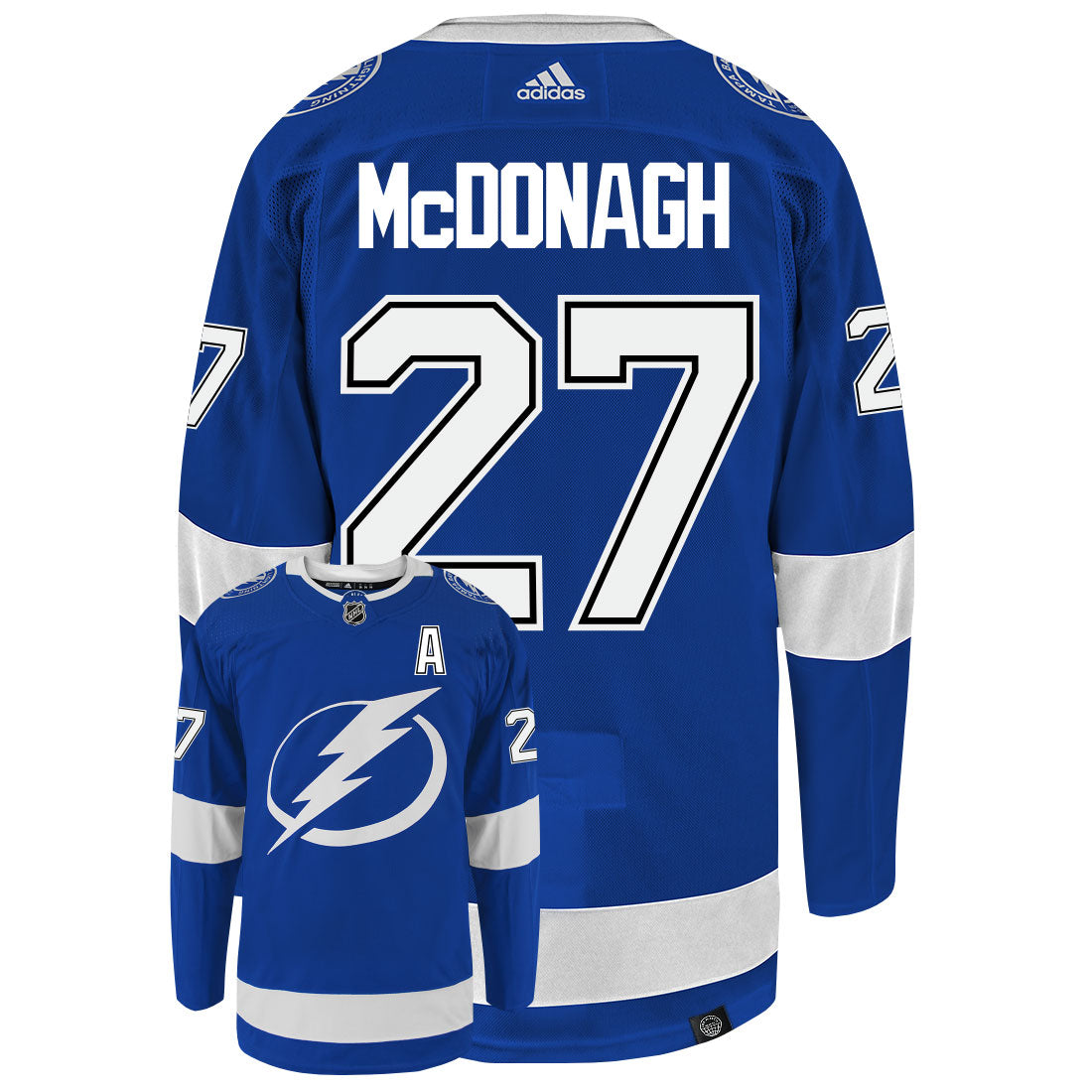 Ryan McDonagh Tampa Bay Lightning Adidas Primegreen Authentic NHL Hockey Jersey