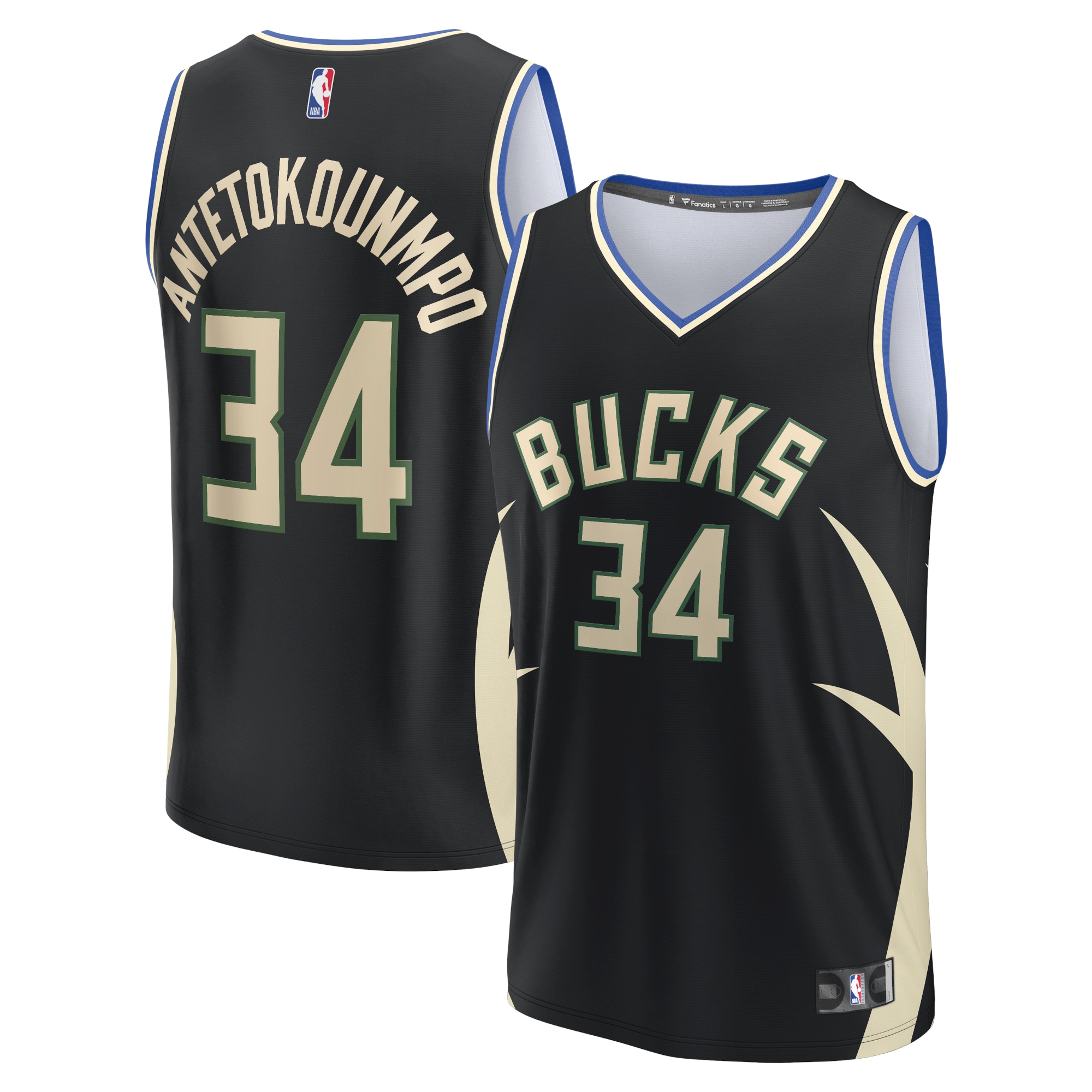 Giannis Antetokounmpo Milwaukee Bucks Fanatics Branded Youth Player Jersey - Statement Edition - Black