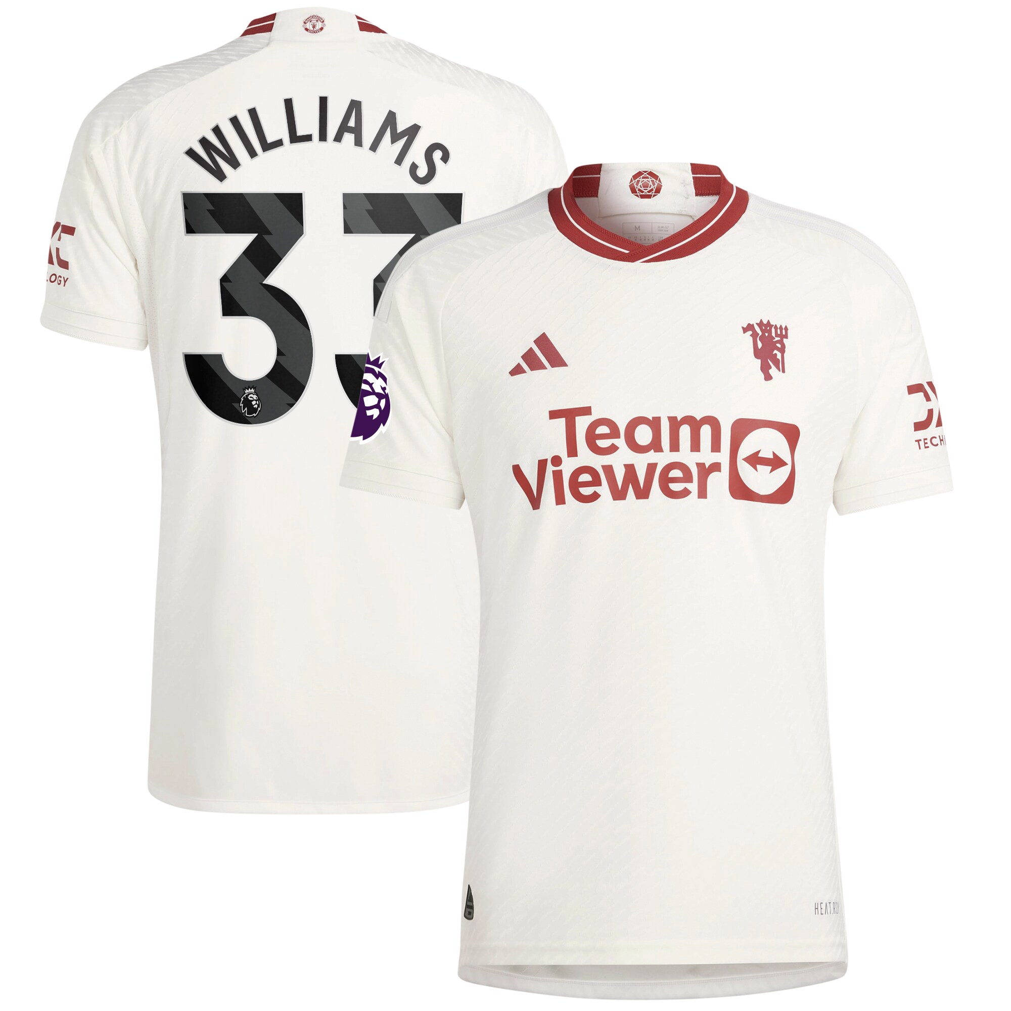 Brandon Williams Manchester United adidas 2023/24 Third Authentic Player Jersey - White