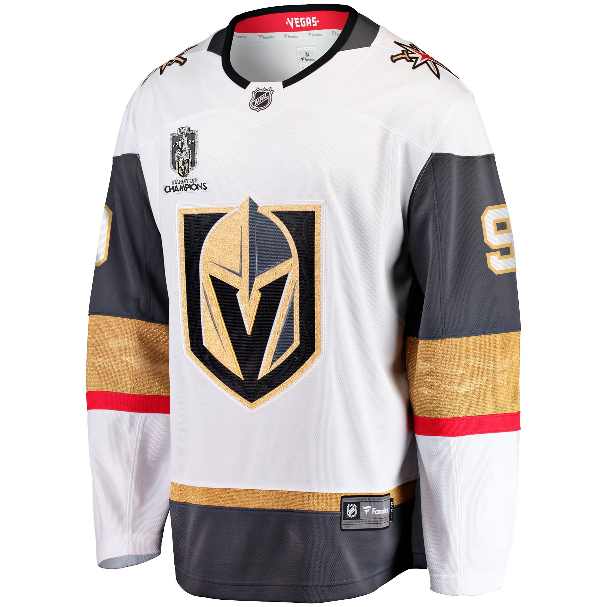 Men's Fanatics Branded Jack Eichel White Vegas Golden Knights 2023 Stanley Cup Champions Away Breakaway Player Jersey