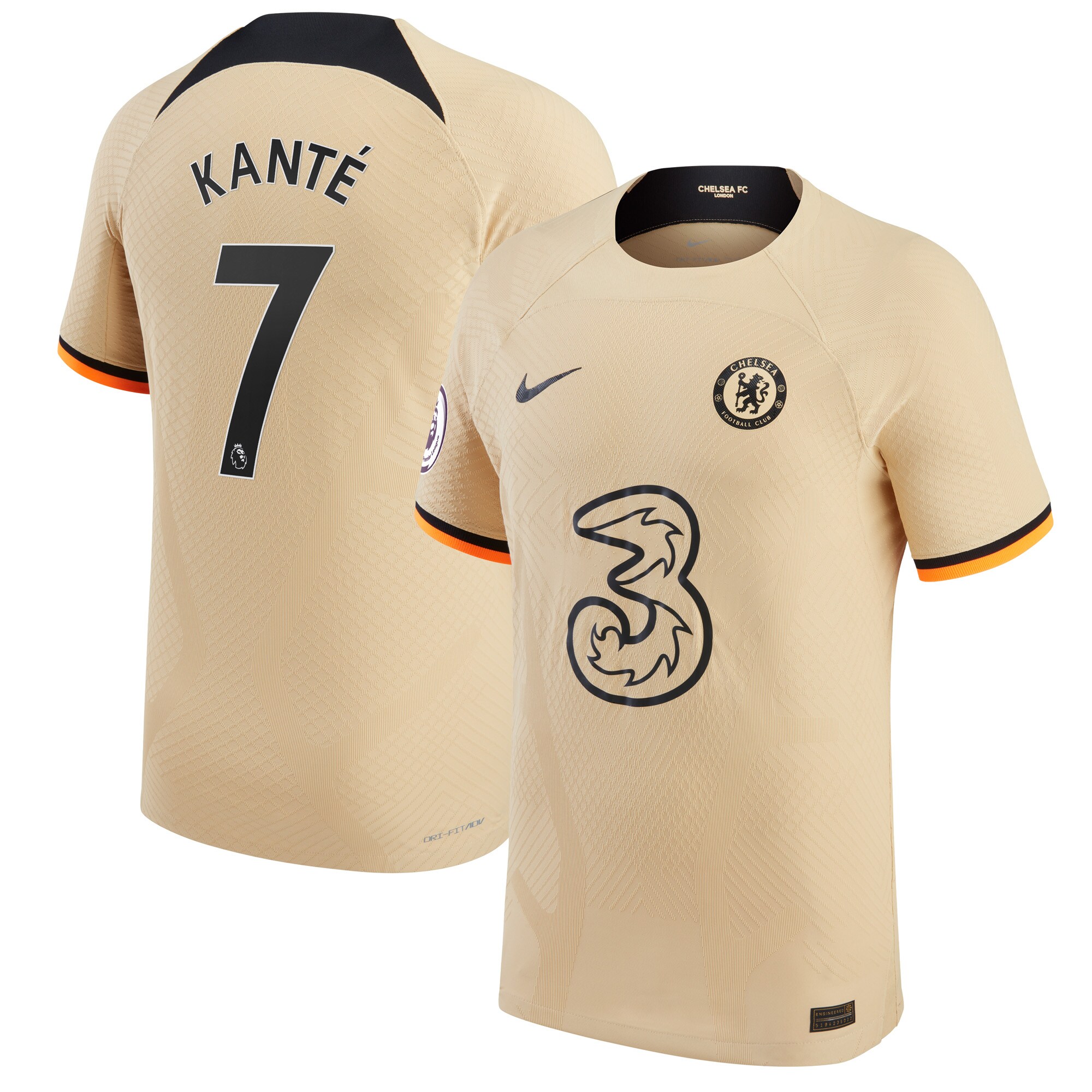N'Golo Kanté Chelsea Nike 2022/23 Third Authentic Player Jersey - Gold