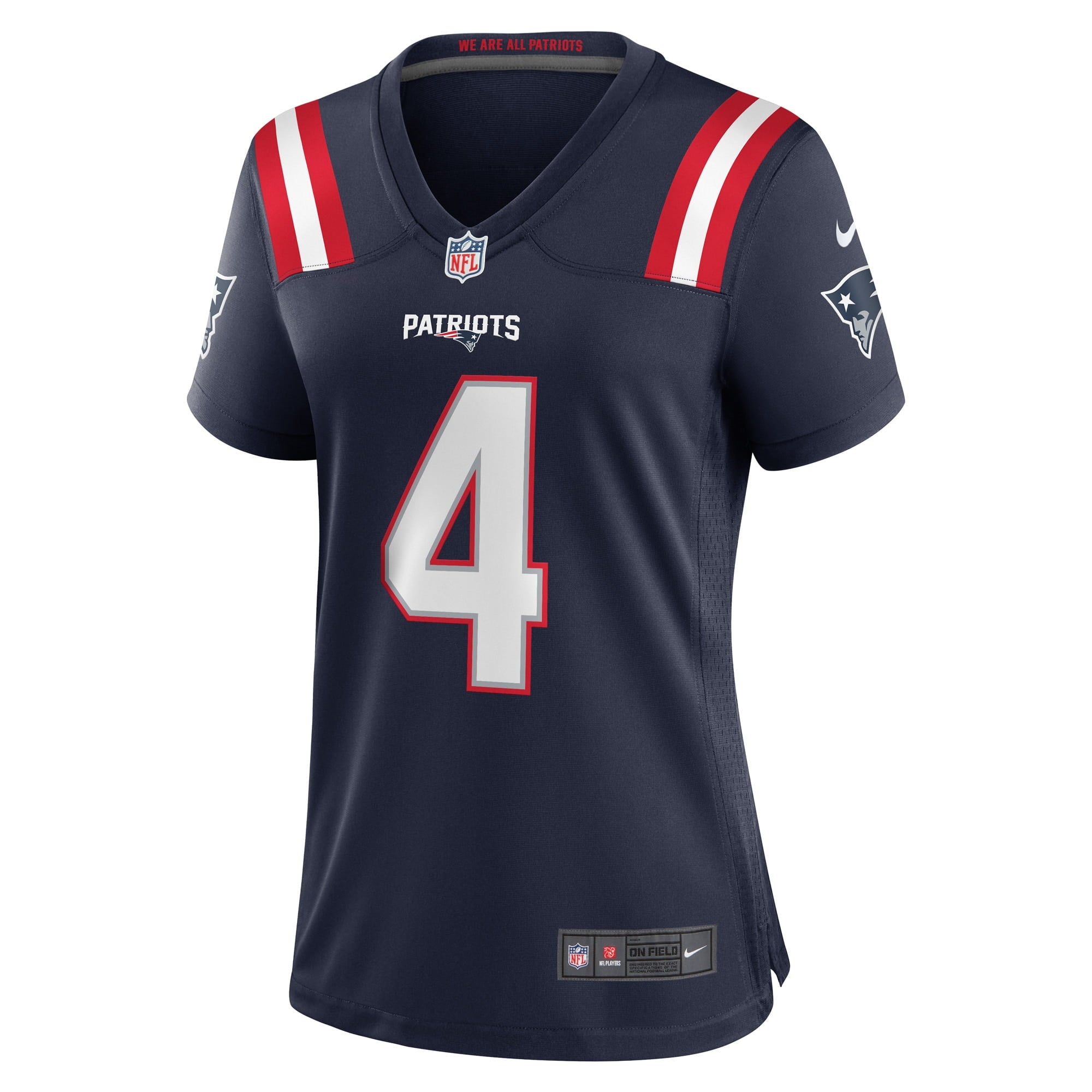 Women's Nike Bailey Zappe Navy New England Patriots Game Player Jersey